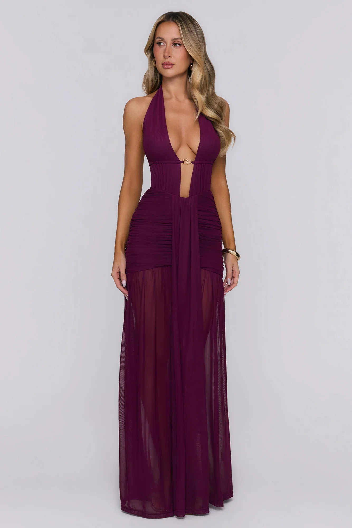 Adrianna Maxi Dress Plum