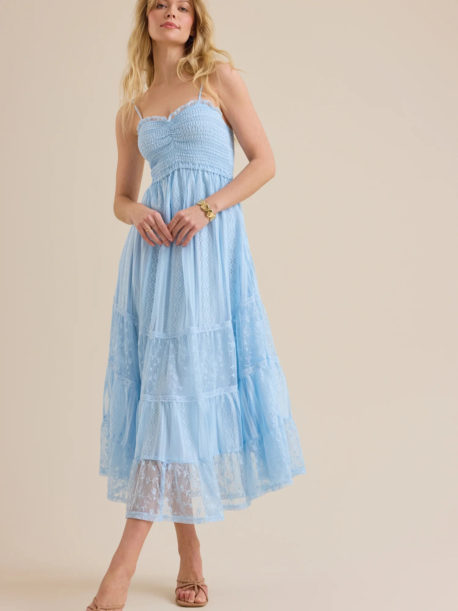 Tami Lace Tiered Maxi Dress