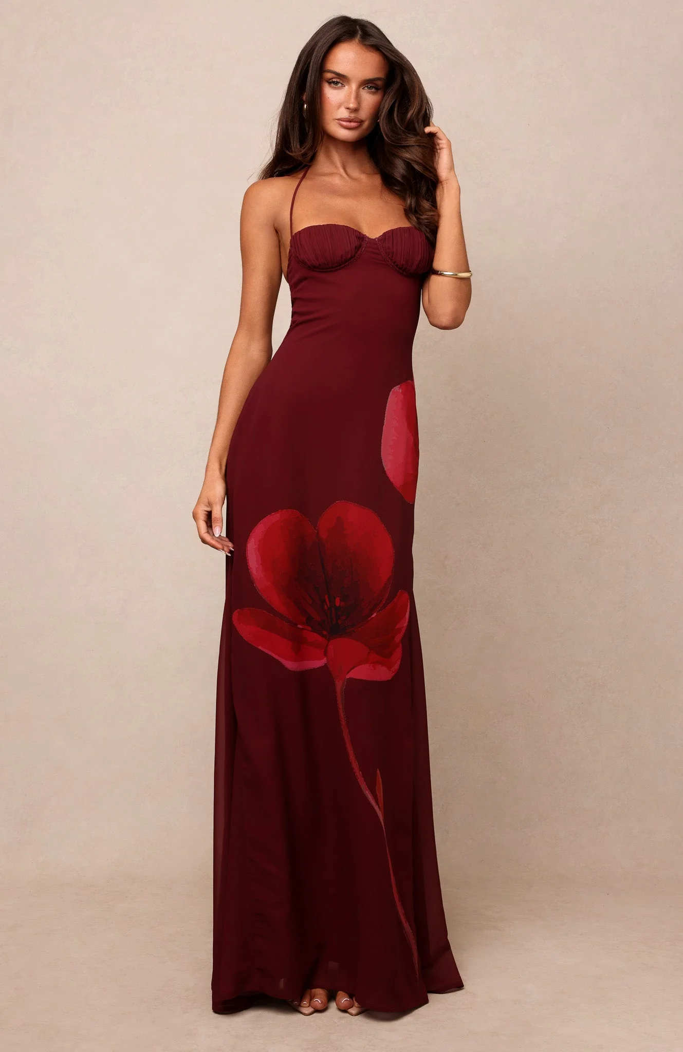 Plus One Maxi Dress Velvet Fleur - FASHION NOB