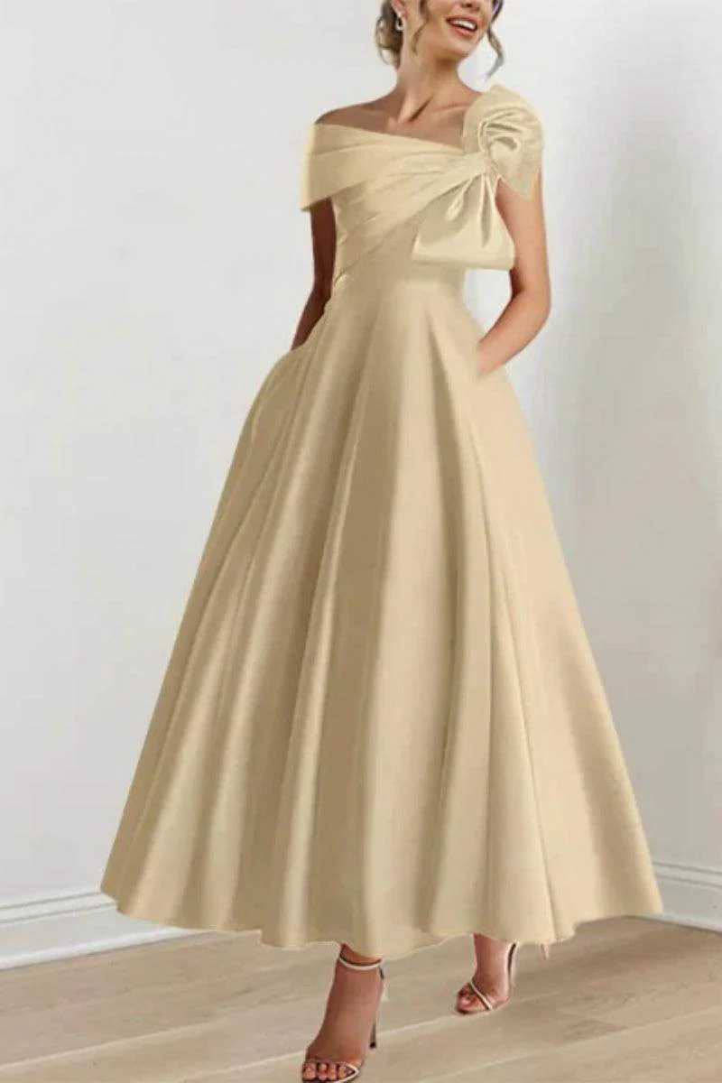 A Line Off The Shoulder Mother Dresses with Bows CM0333