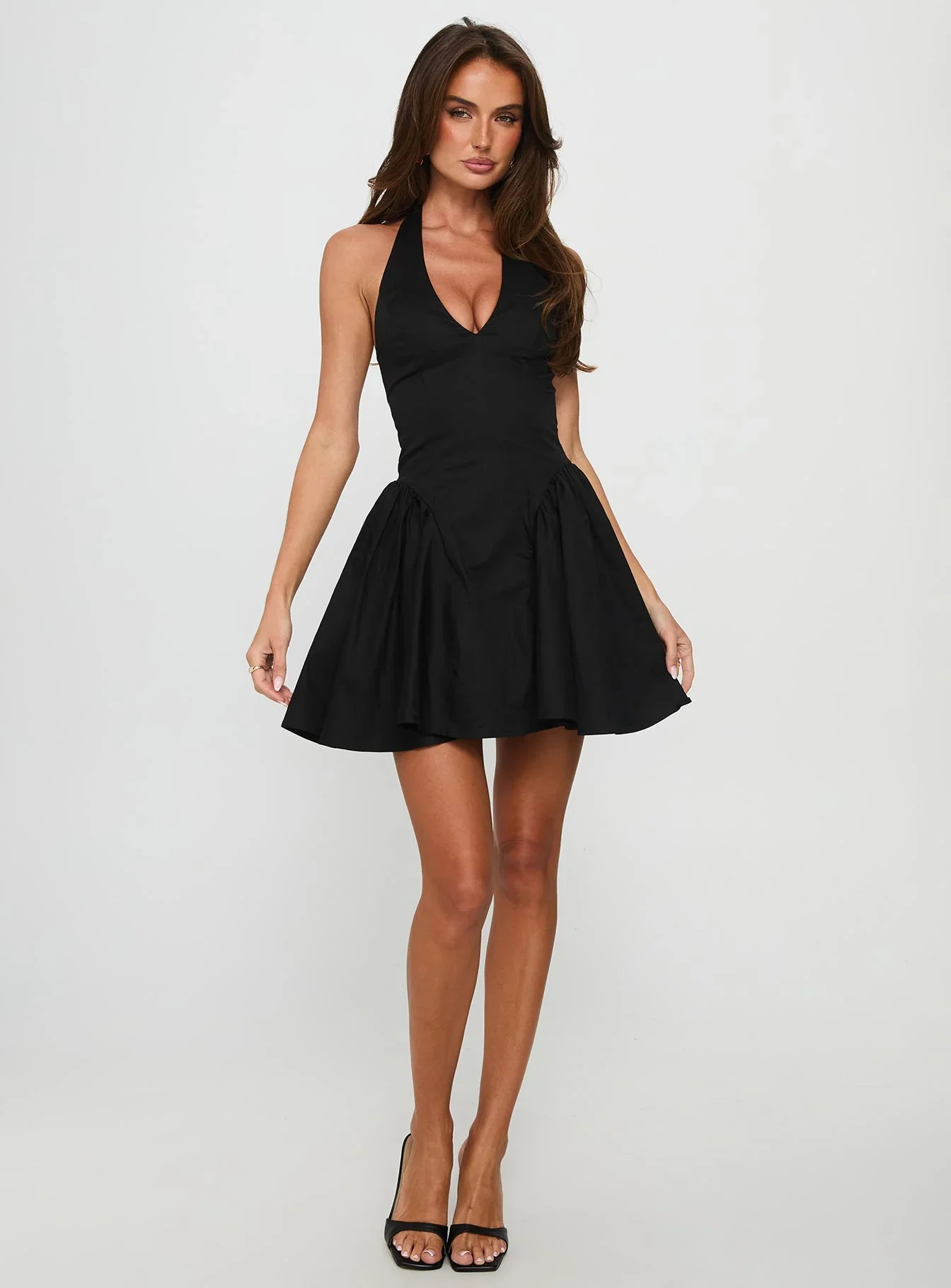 Karisse Halter Mini Dress Black