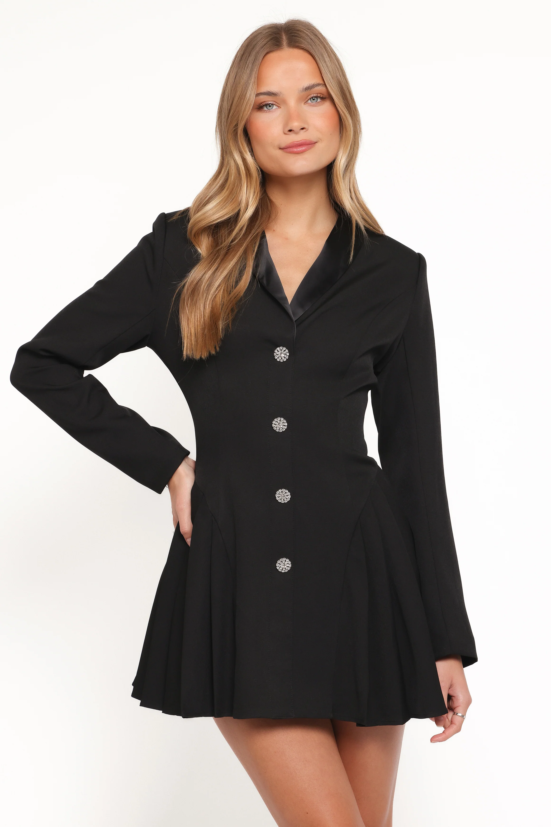 Sonya Long Sleeve Mini Dress - Black