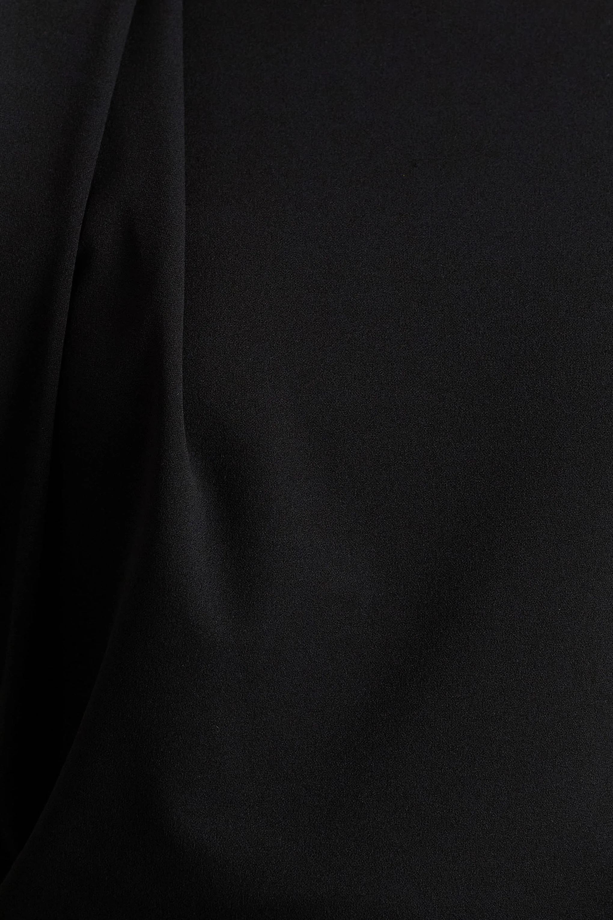 Tiff | Black Crew-Neck Jumpsuit With Draped Detailing