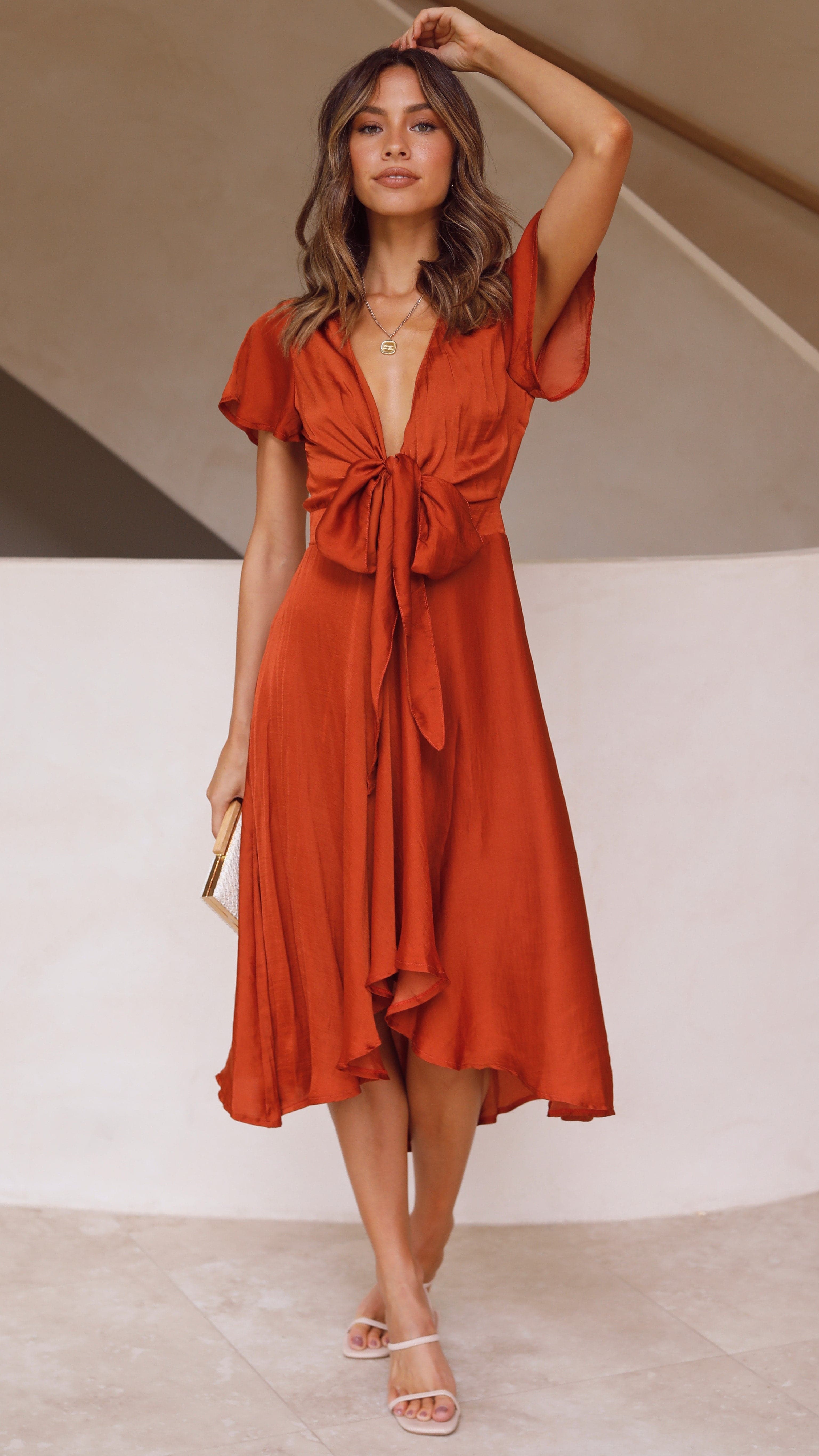 Sunny Daze Dress - Rust