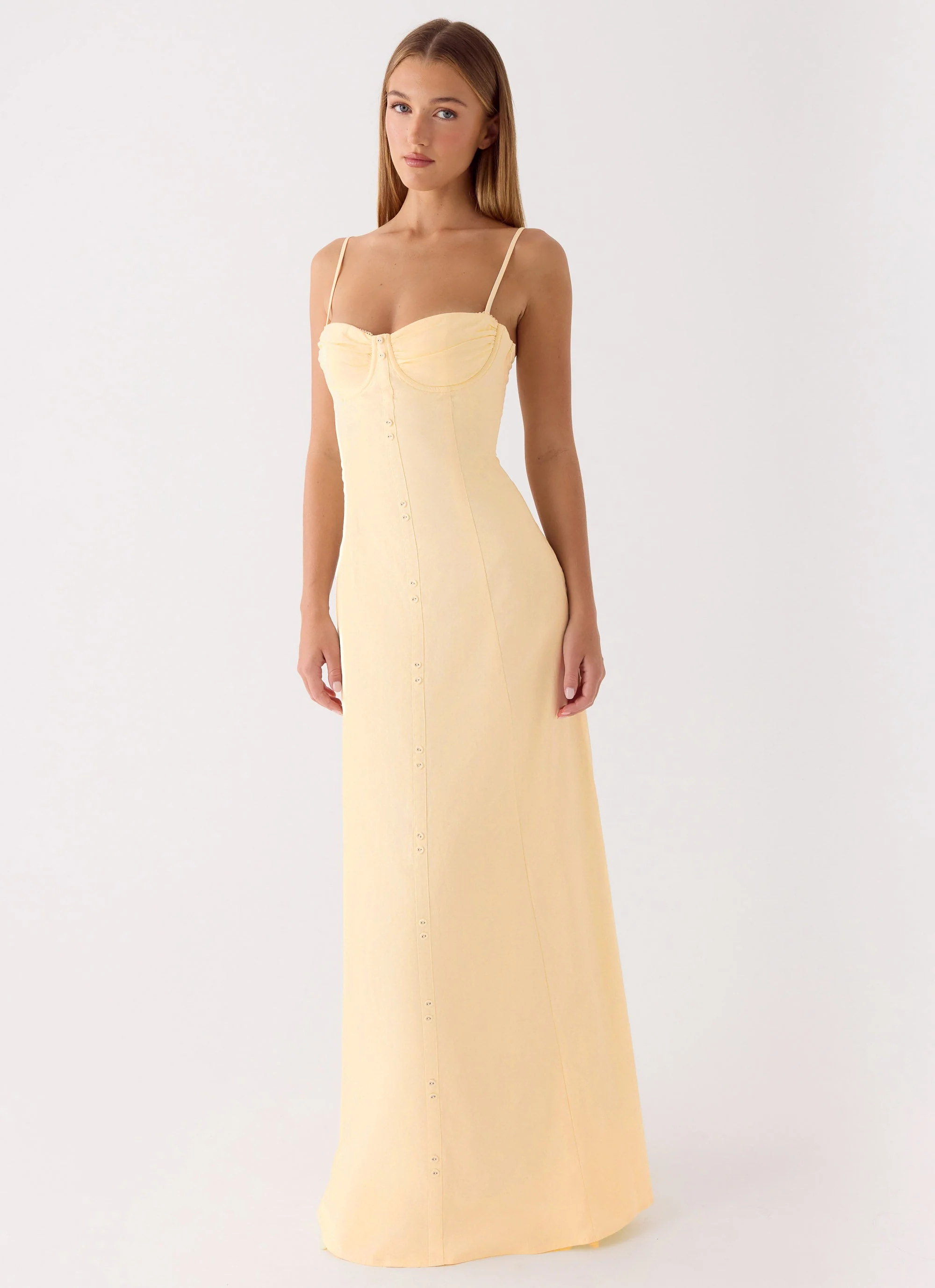 Samah Maxi Dress - Lemon - luluinthesky