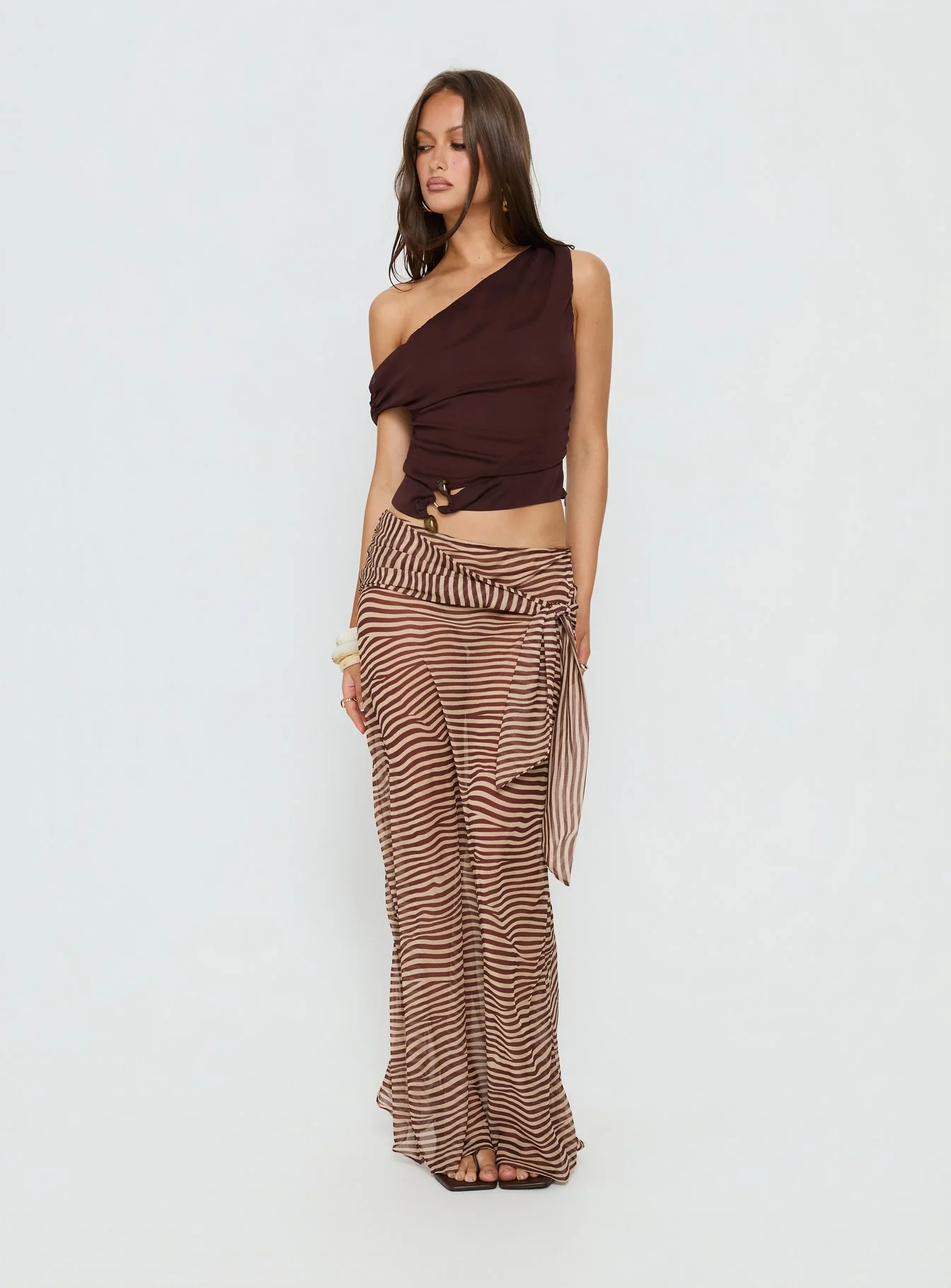 True Spirit Chiffon Maxi Skirt Multi
