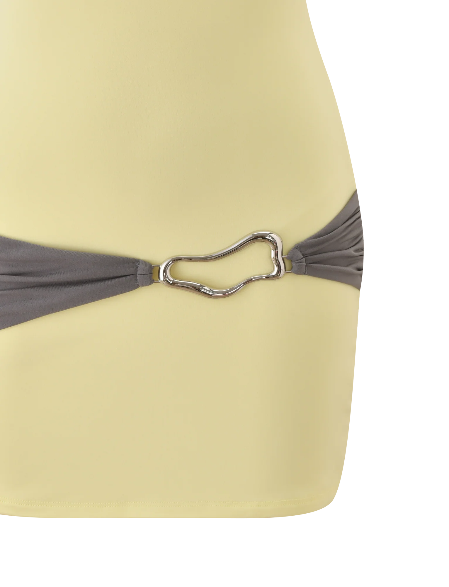 Eos Mini Dress - Butter Yellow And Grey