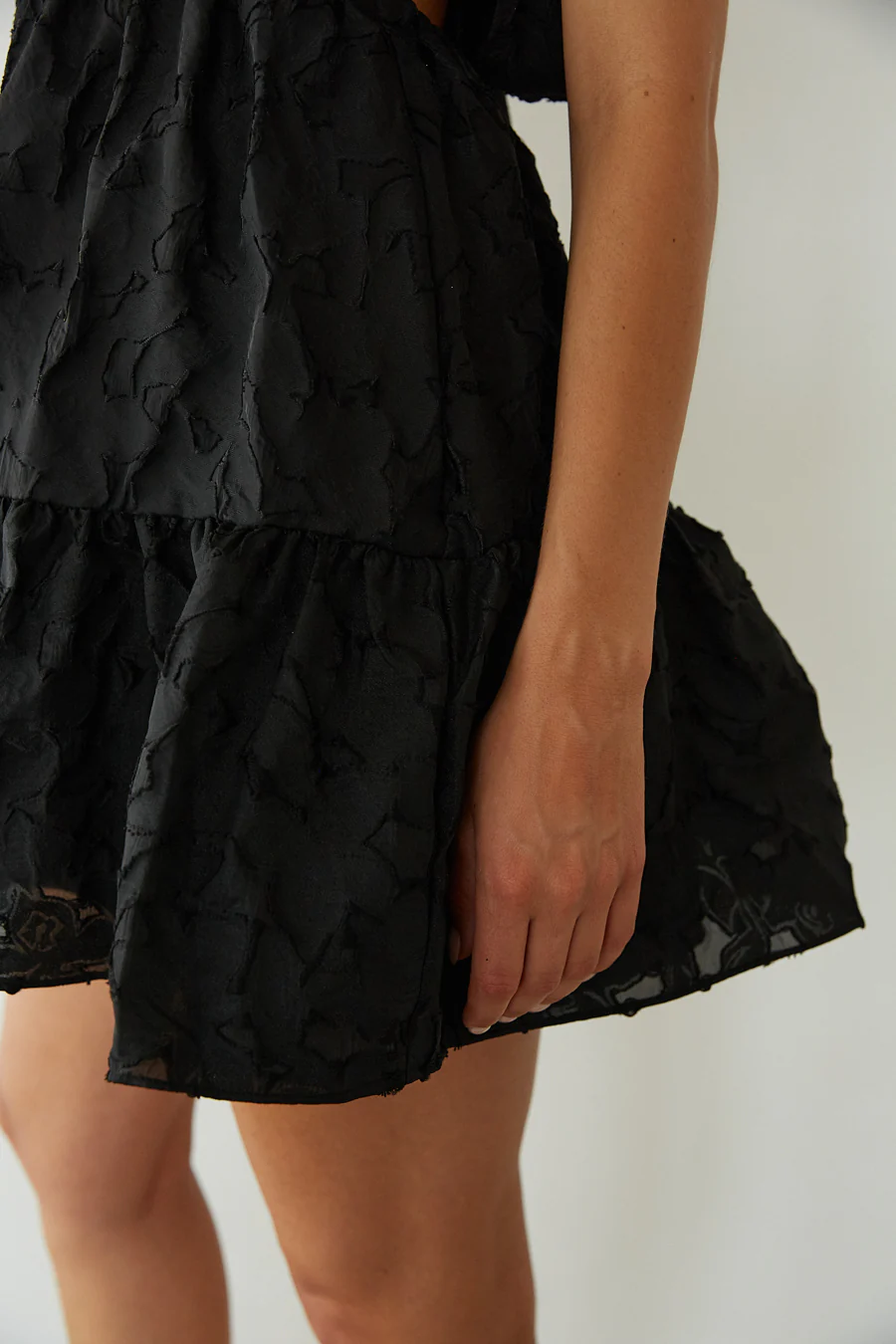 Whitley Tie Back Puff Sleeve Babydoll Mini Dress - luluinthesky