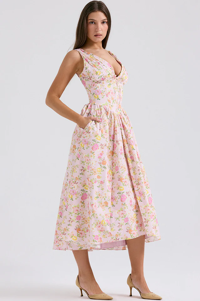 Emmelina Cotton Belted Sundress