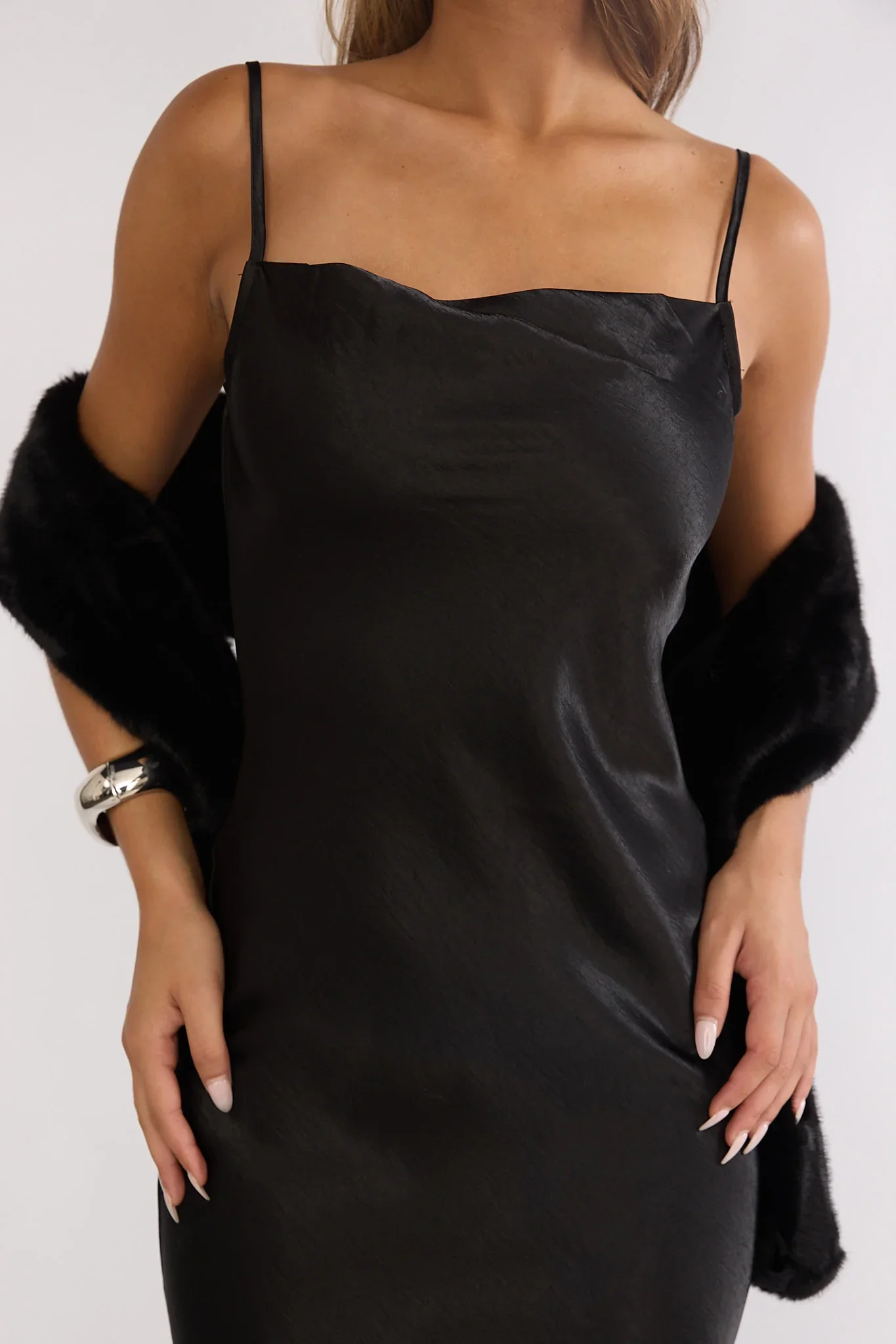 Hadley Cami Scarf Maxi Dress Black