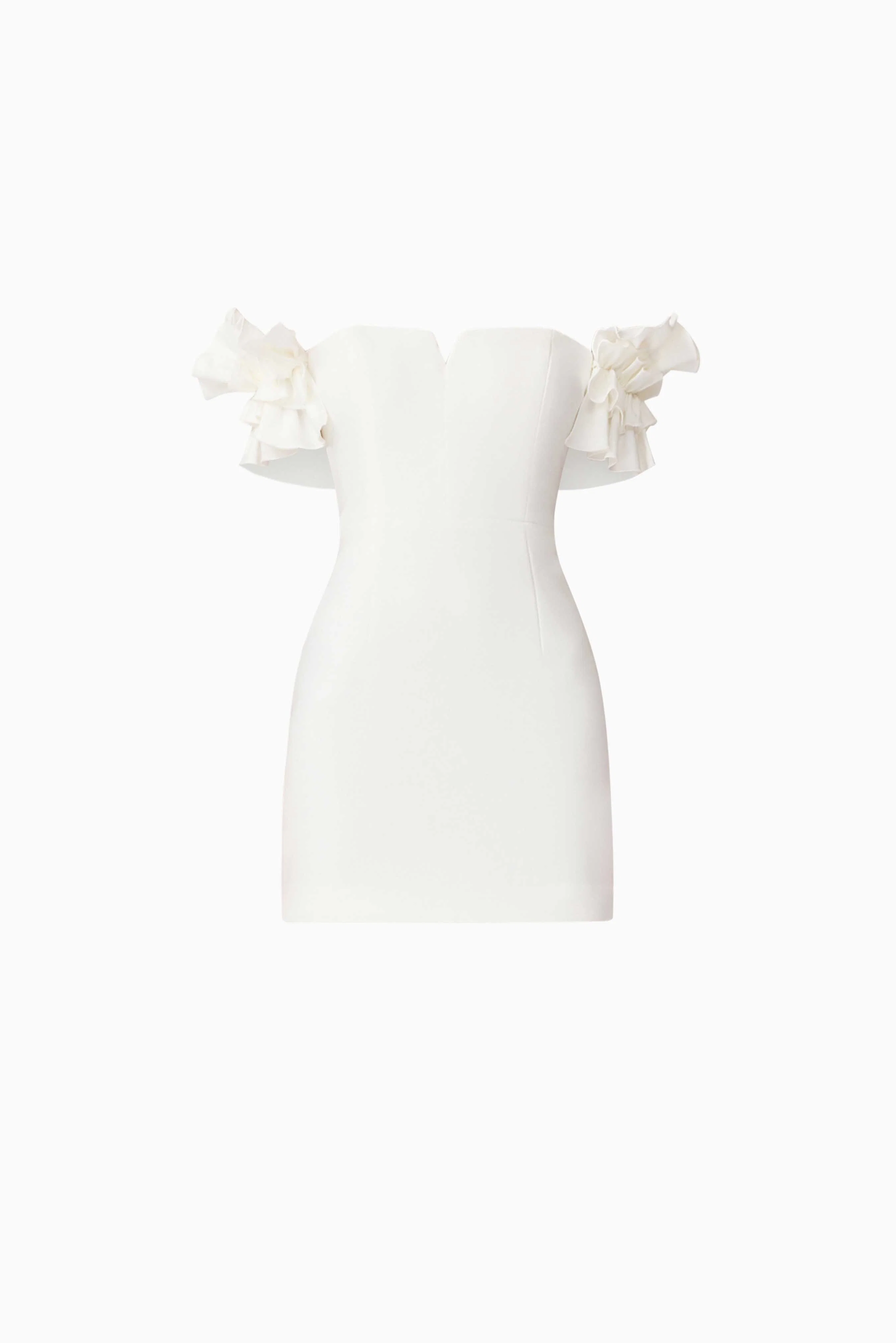 Nola Off The Shoulder Mini Dress in White