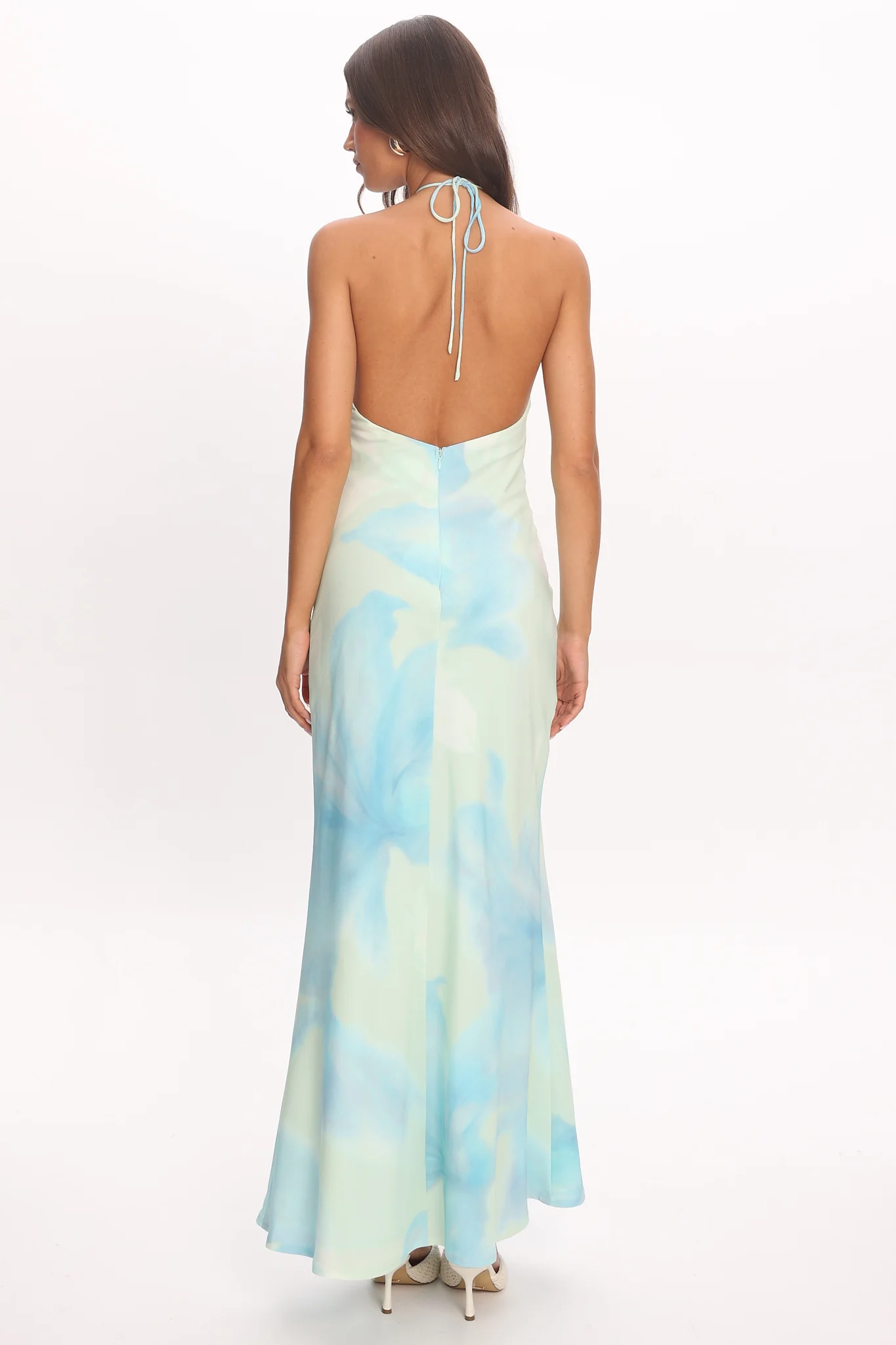My Everything Bead Halter Maxi Dress Mint - luluinthesky