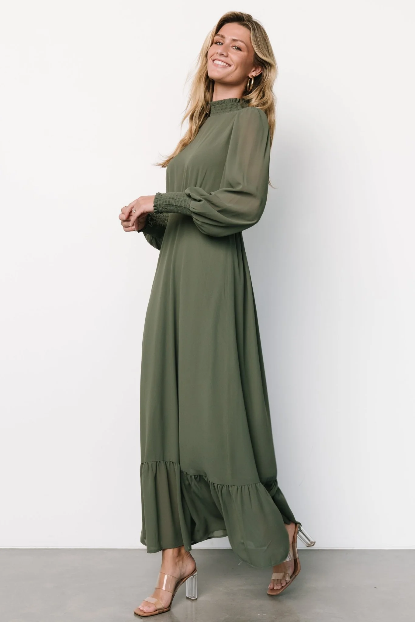 Luciana Maxi Dress | Dark Sage - luluinthesky