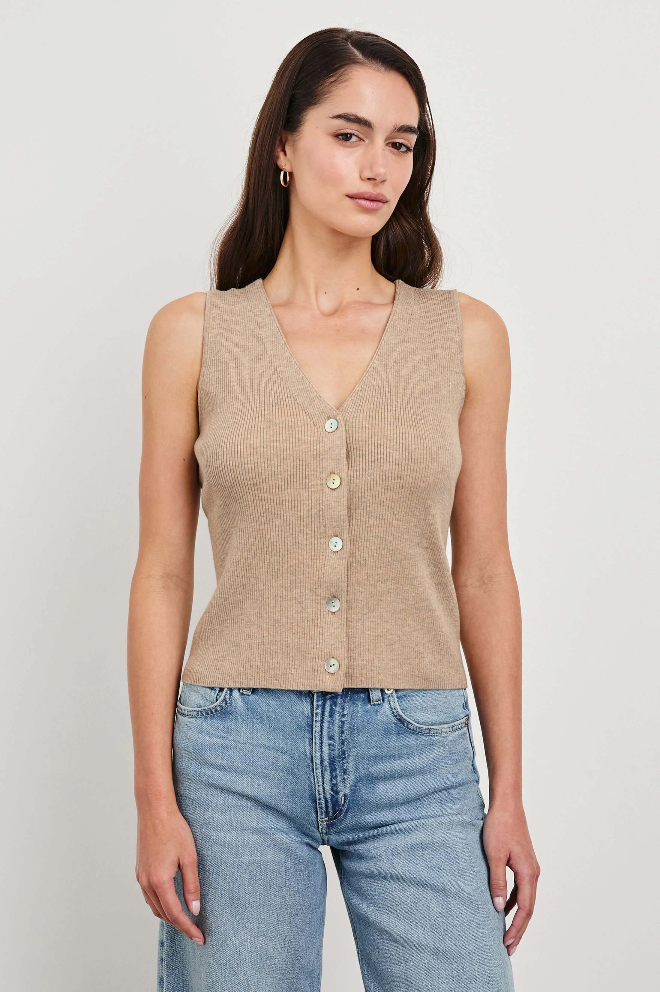 Rosa Vest - Oatmeal