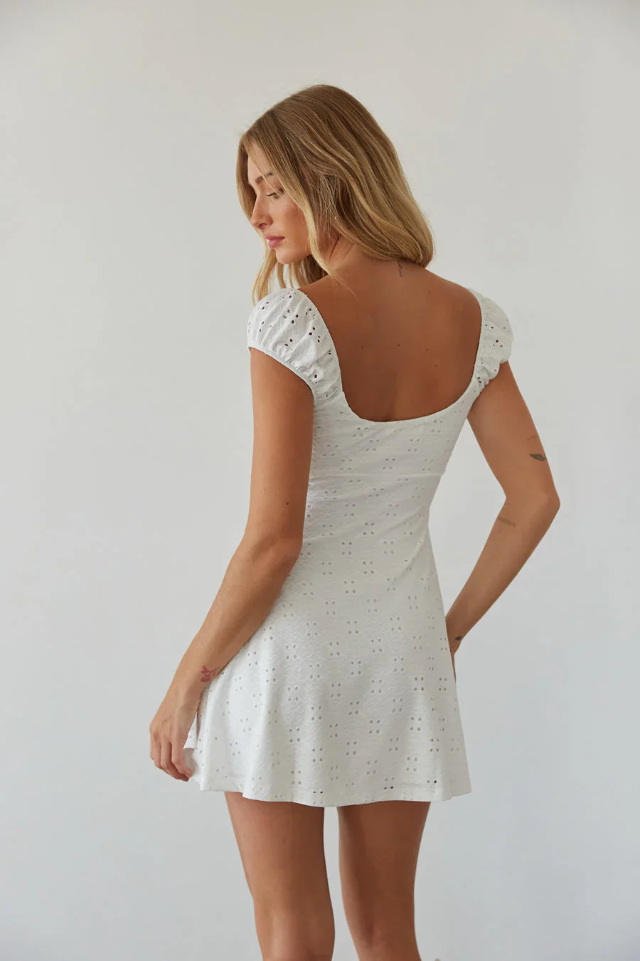 Aspen Eyelet Mini Dress - luluinthesky