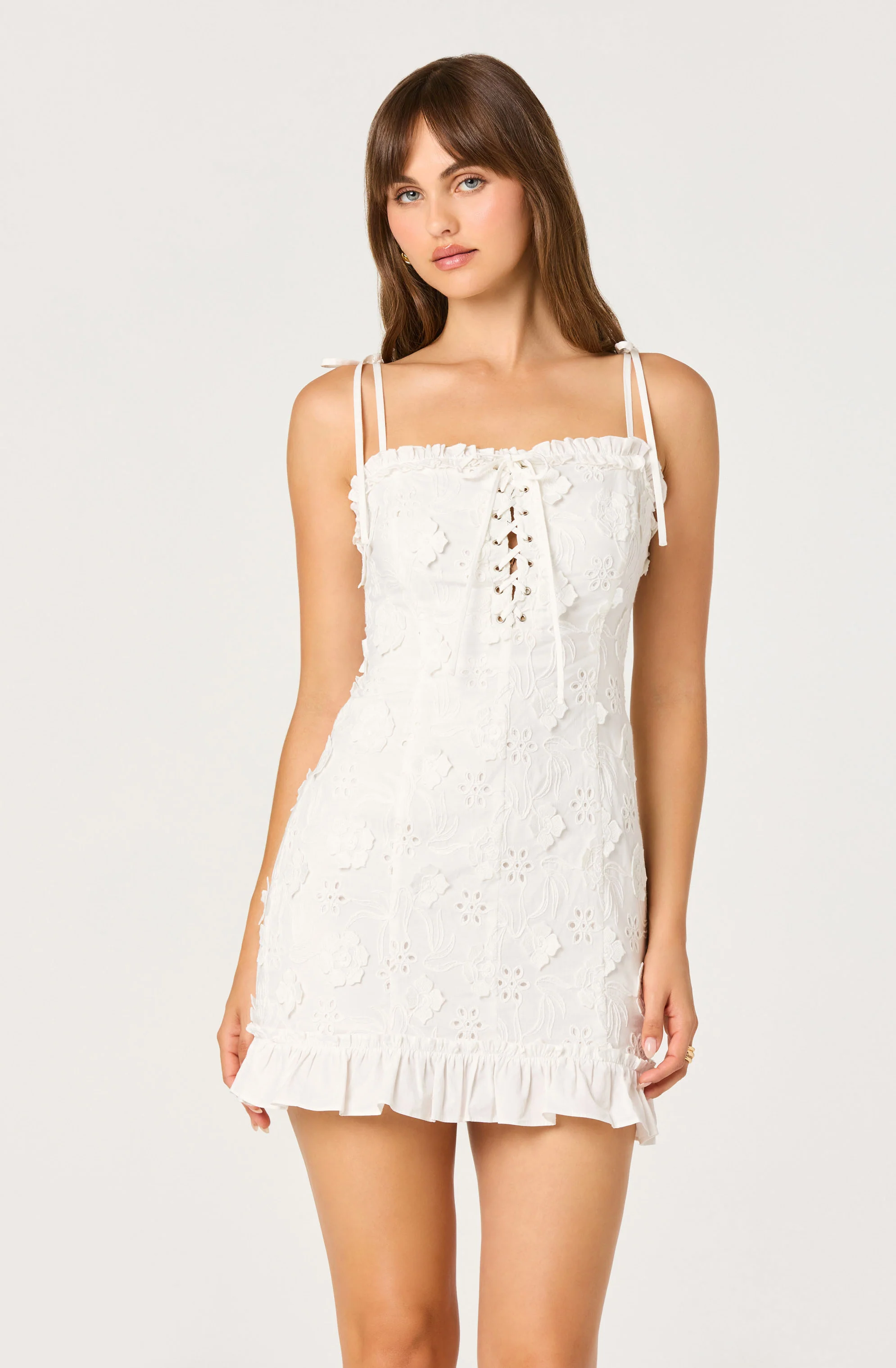 Breanna Eyelet Corset Mini Dress