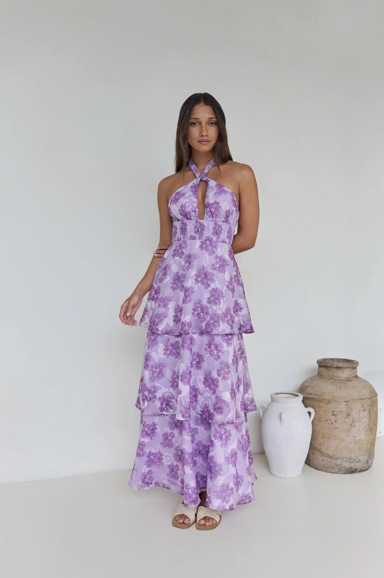 Lover And Dreamer Halter Maxi Dress Lilac