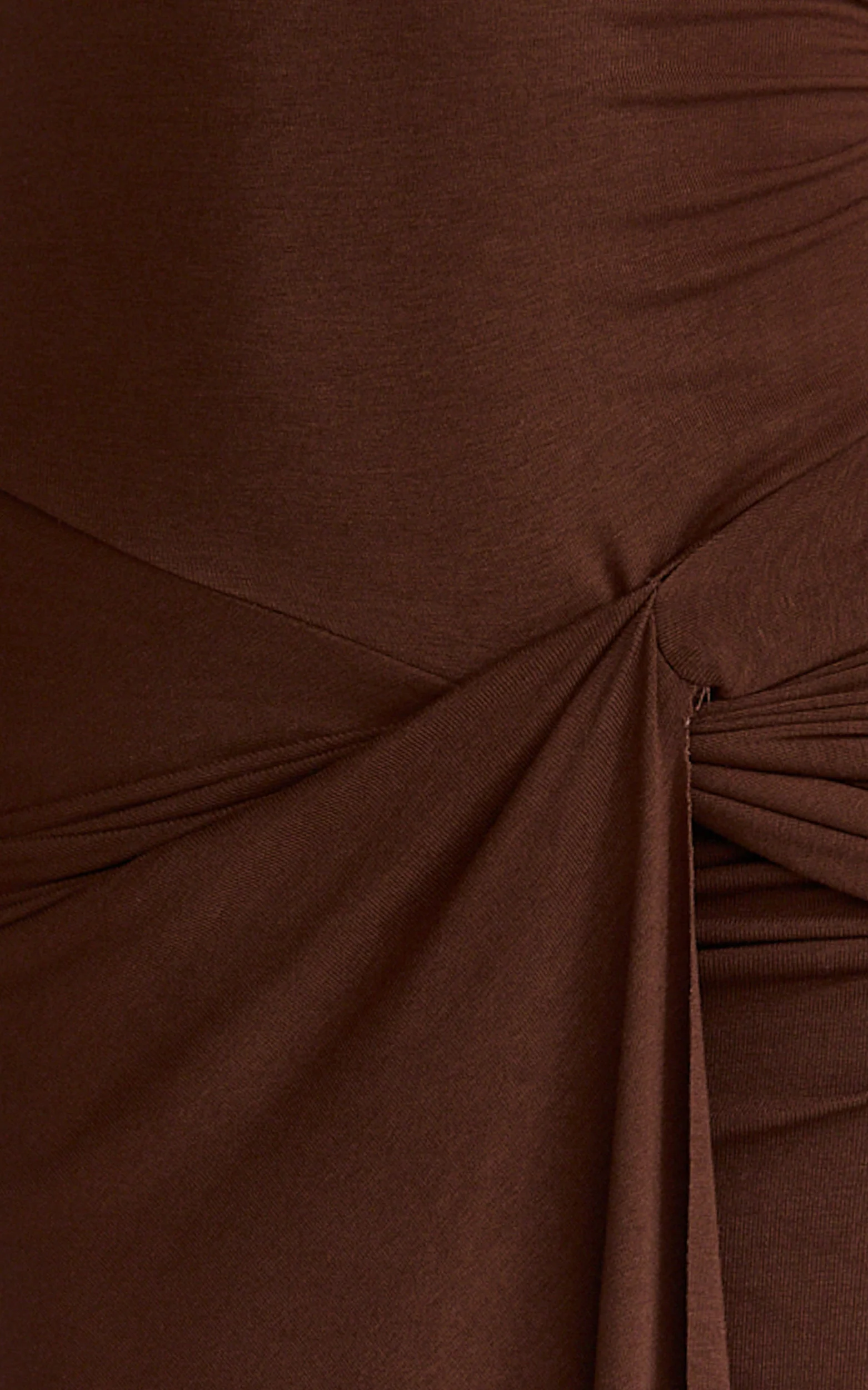 Rosalie Mini Dress - Tie Front Bodycon Wrap Dress in Chocolate