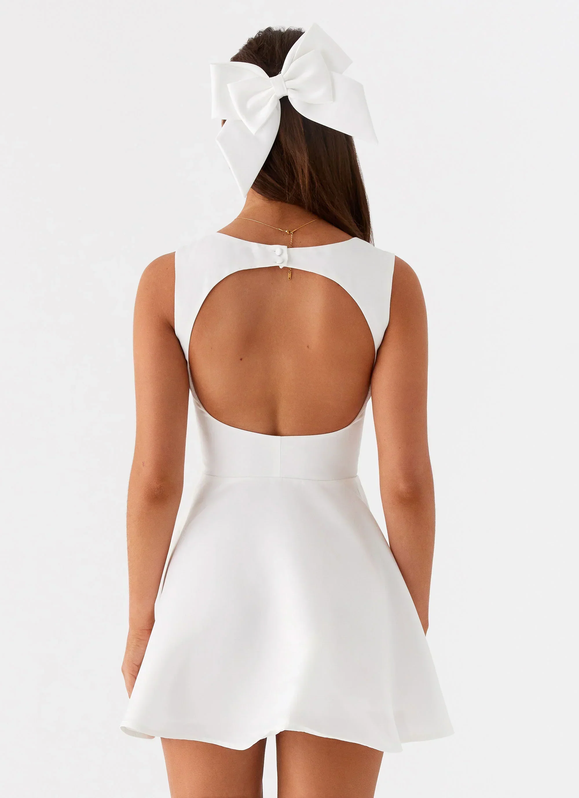 Candice Mini Dress - White - luluinthesky