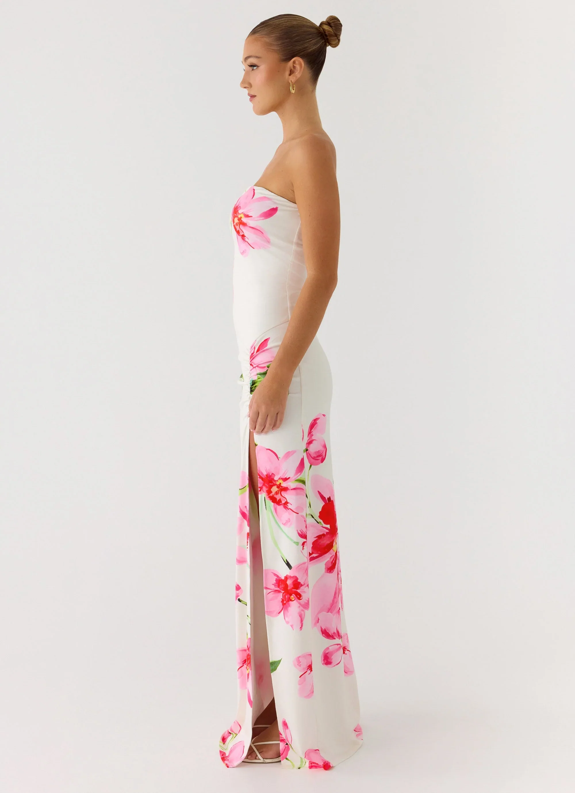Erivo Strapless Maxi Dress - Ivory Reef