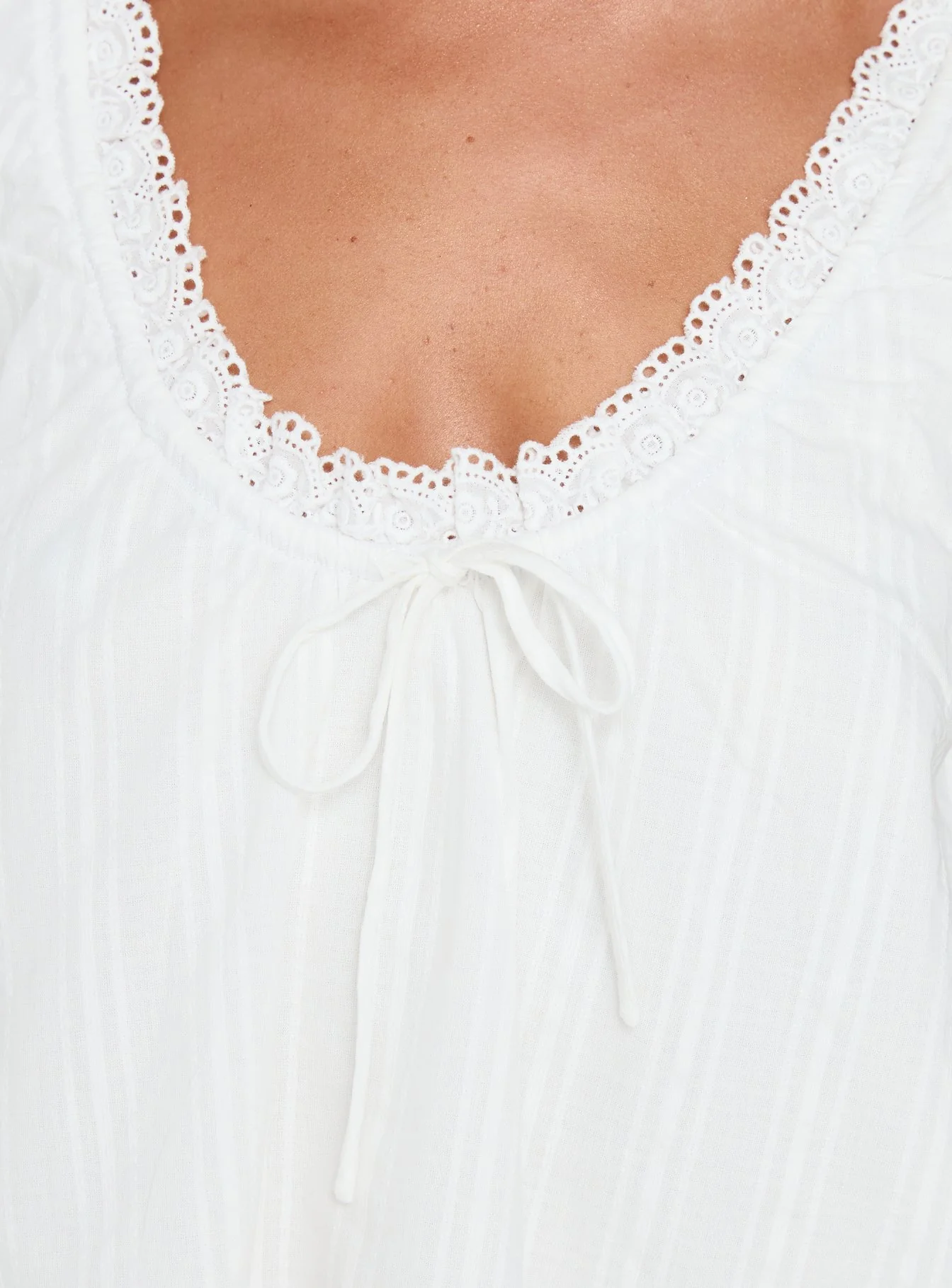 Antiquity Babydoll Top White - luluinthesky