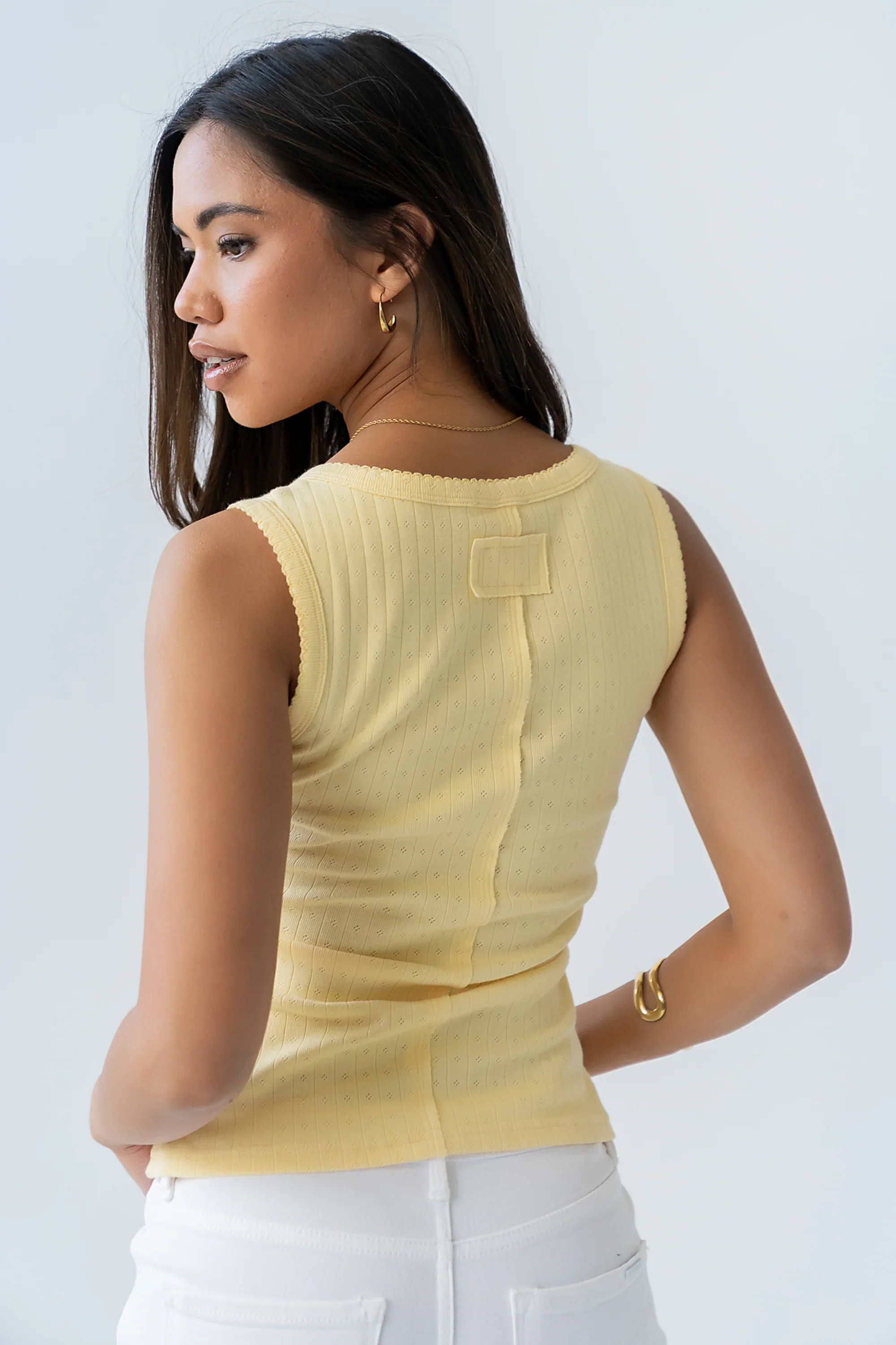 Apollo Knit Tank Top in Yellow