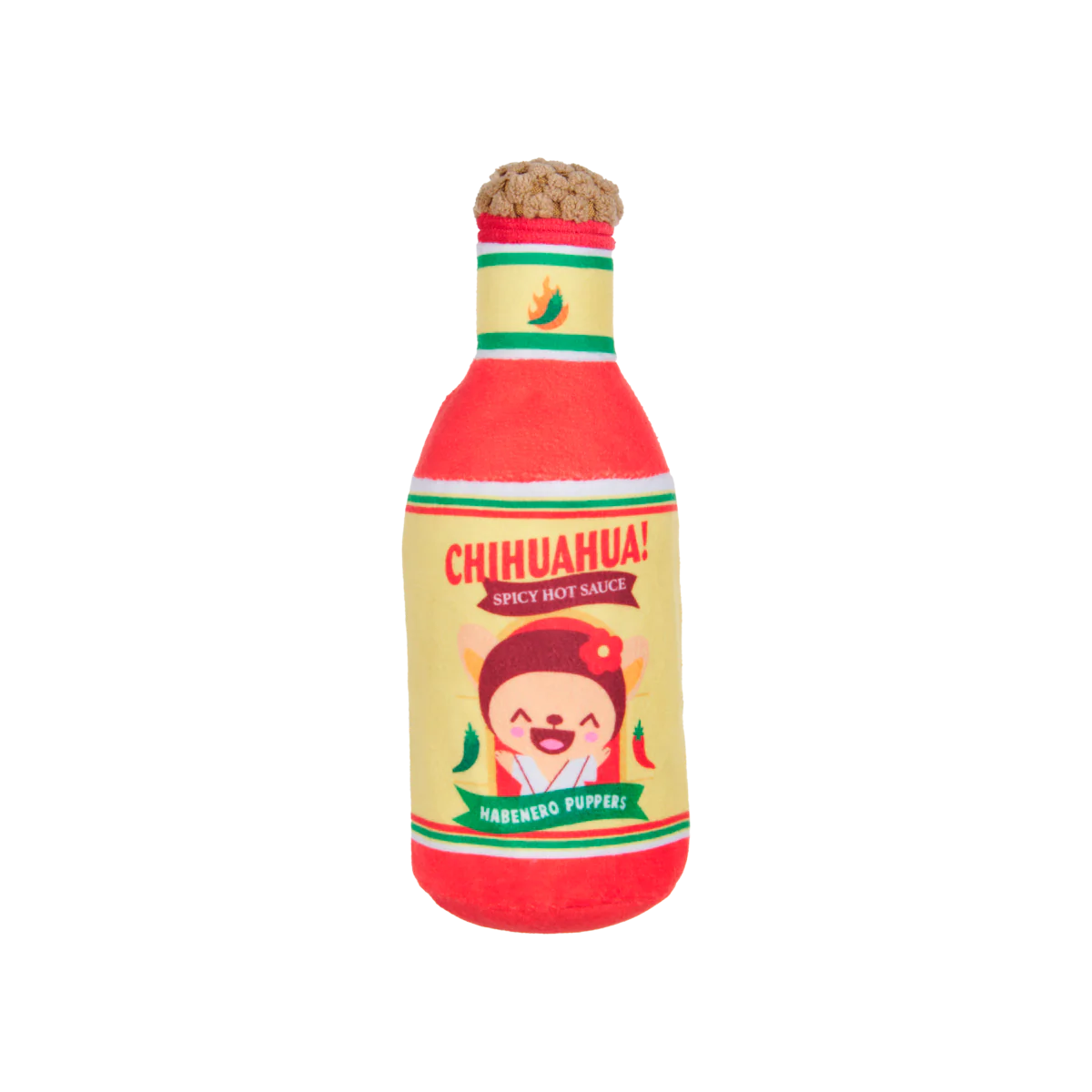 Chihuahua Hot Sauce Plush Tug Dog Toy