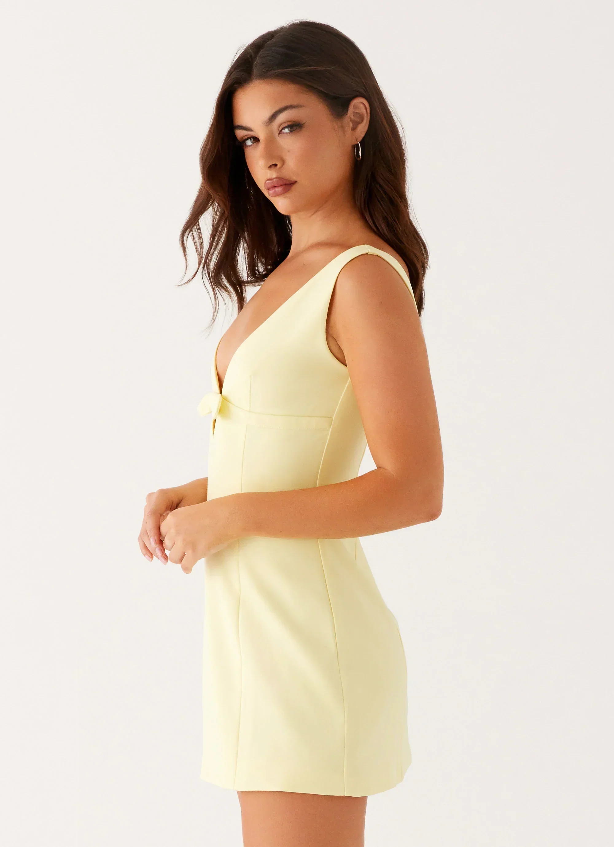 Caitlin Mini Dress - Yellow - luluinthesky