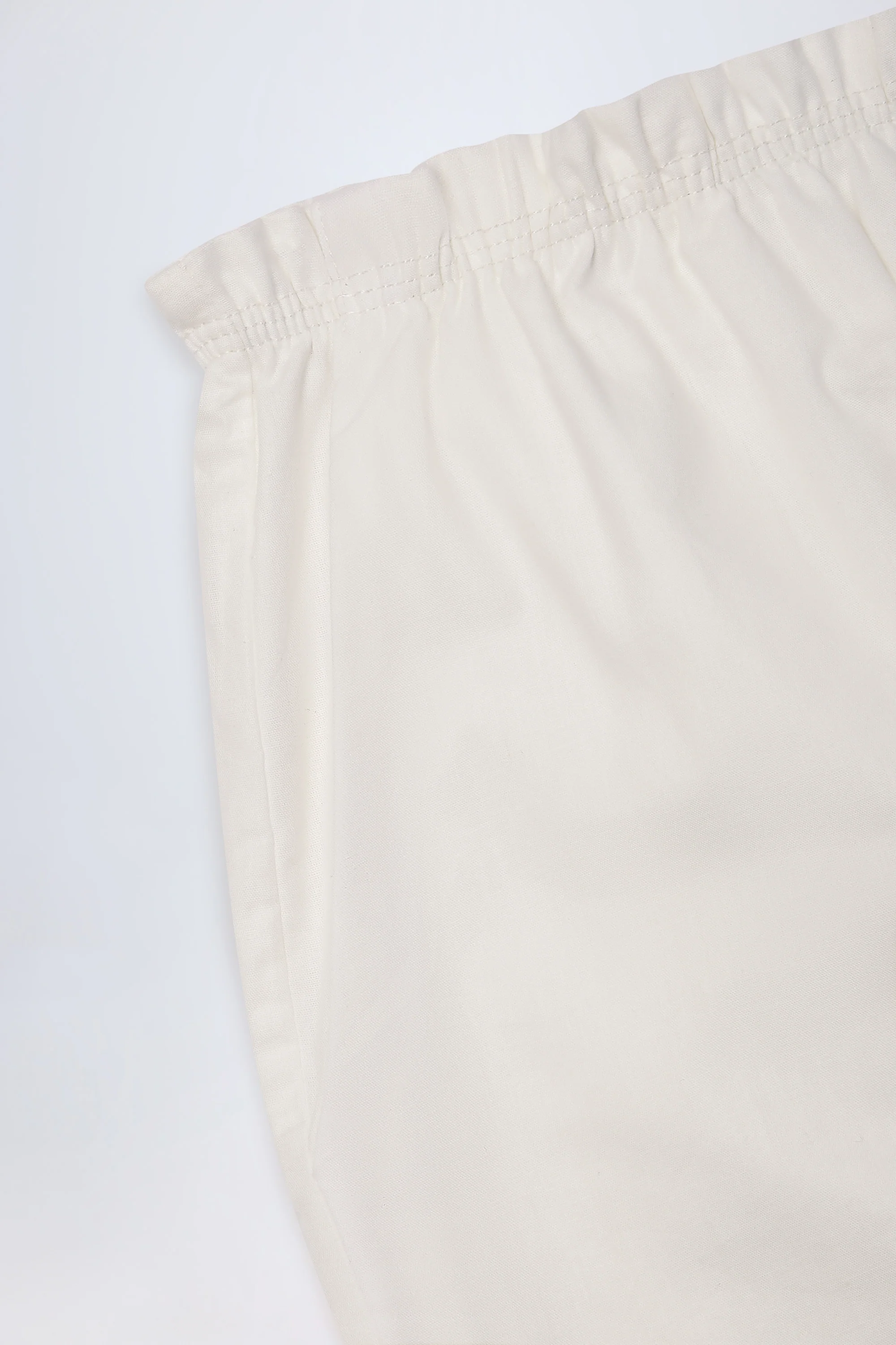 Wide-Leg Cotton-Poplin Trousers in White