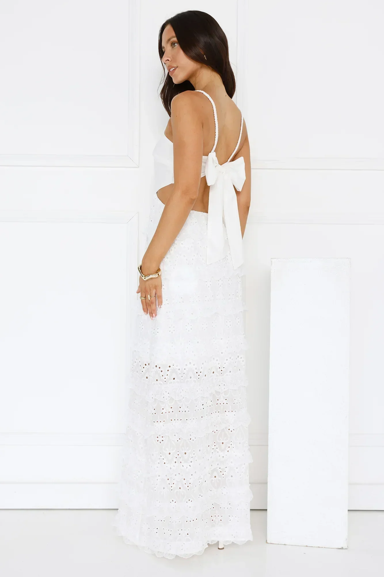Chic Confidential Maxi Dress White - luluinthesky