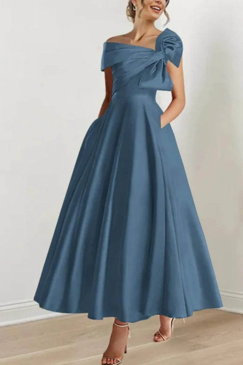 A Line Off The Shoulder Mother Dresses with Bows CM0333