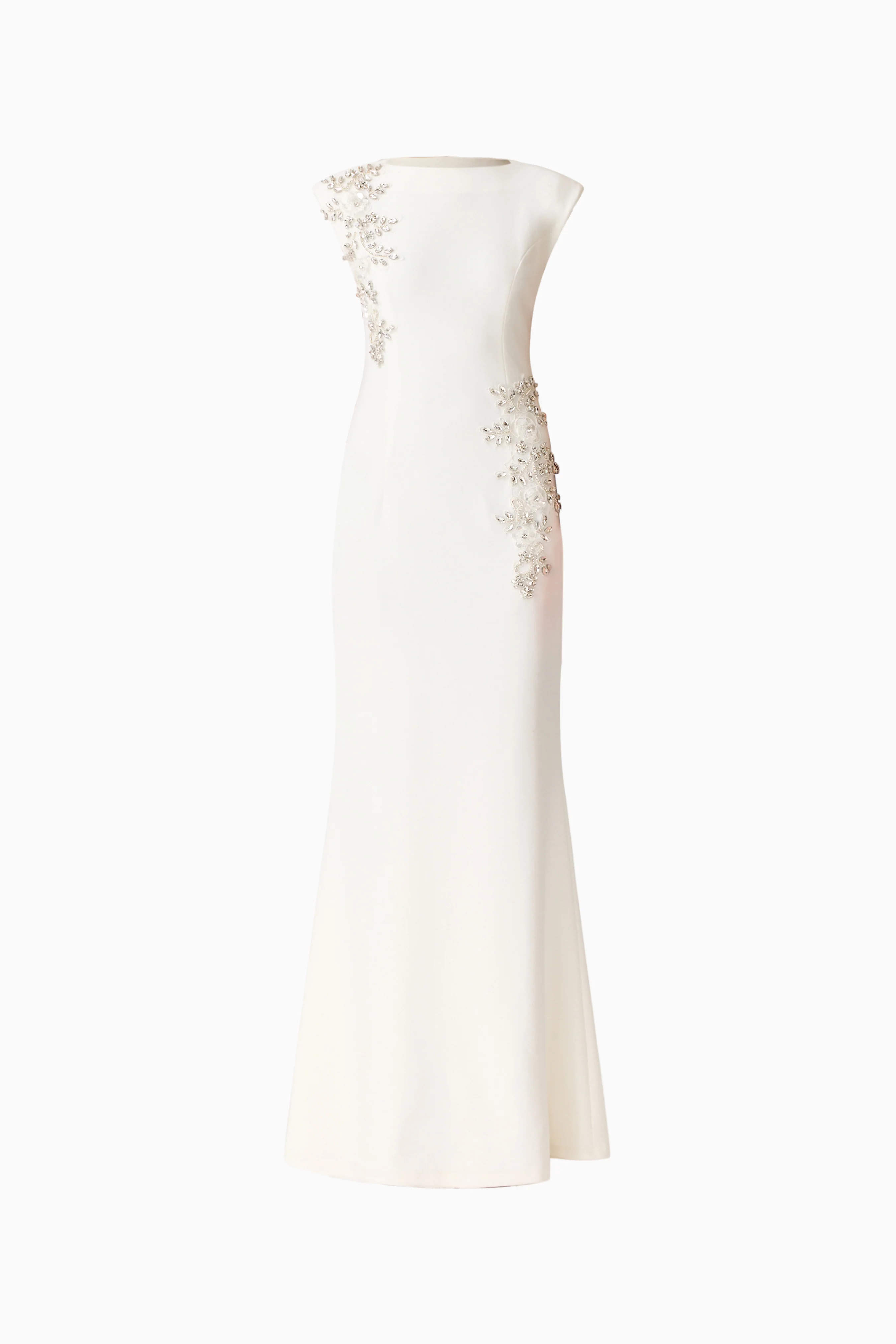 Veda Embellished Gown in White