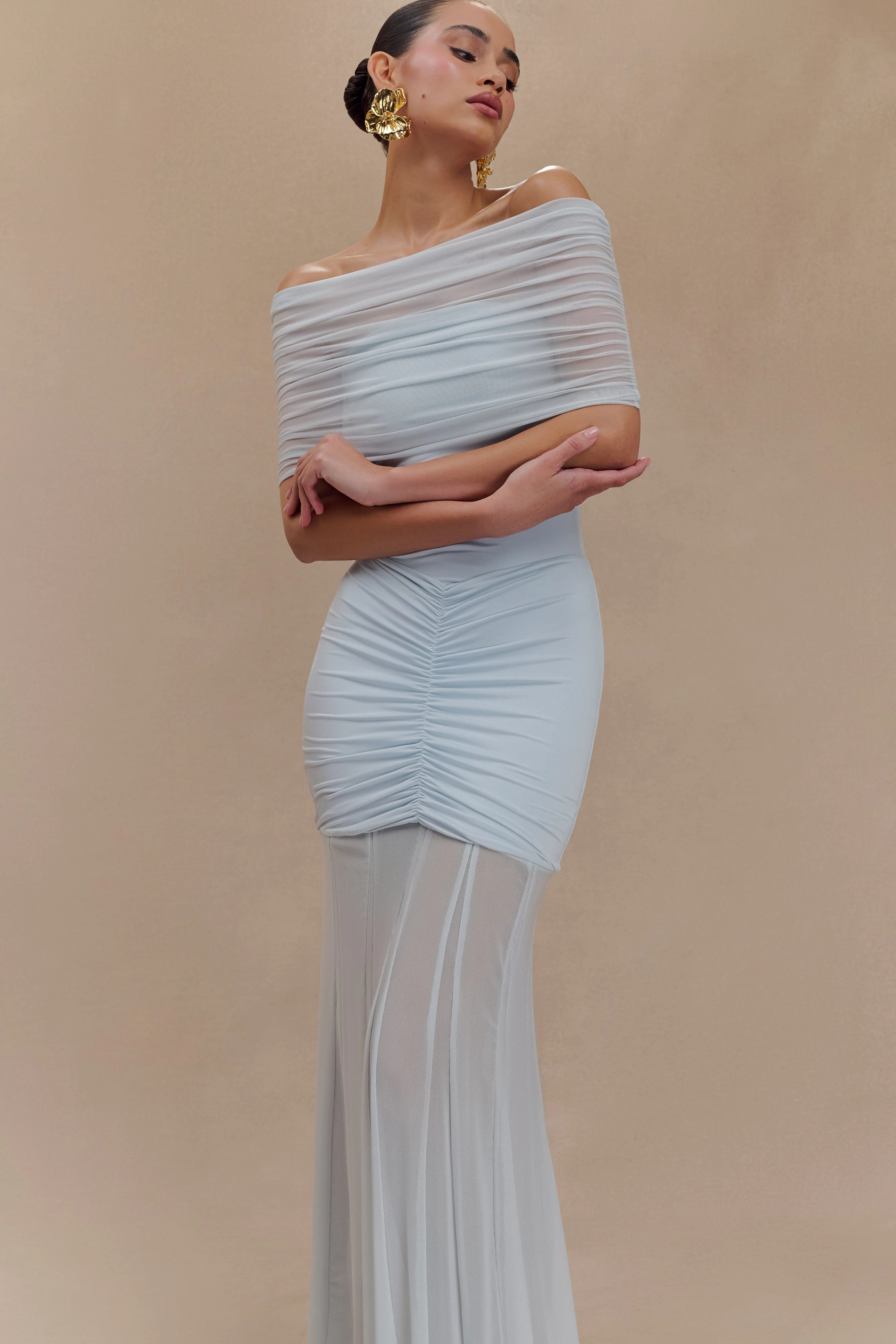 Caspian-Slinky-And-Mesh-Off-Shoulder-Maxi-Dress-Pale-Blue