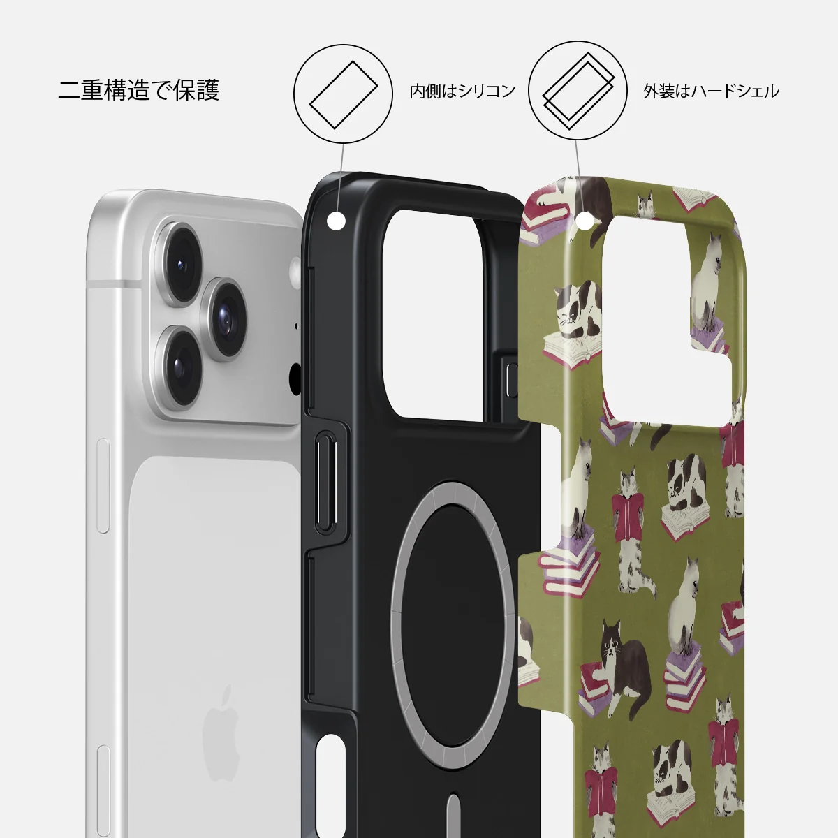Curious Cat - iPhone 18 Pro ケース