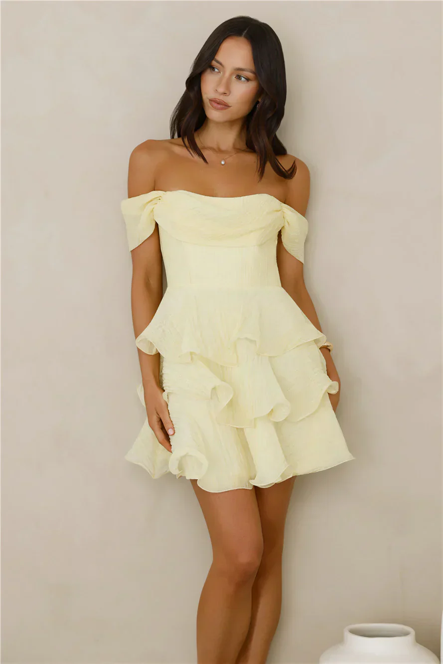 Pretty In The Sun Off Shoulder Mini Dress - luluinthesky