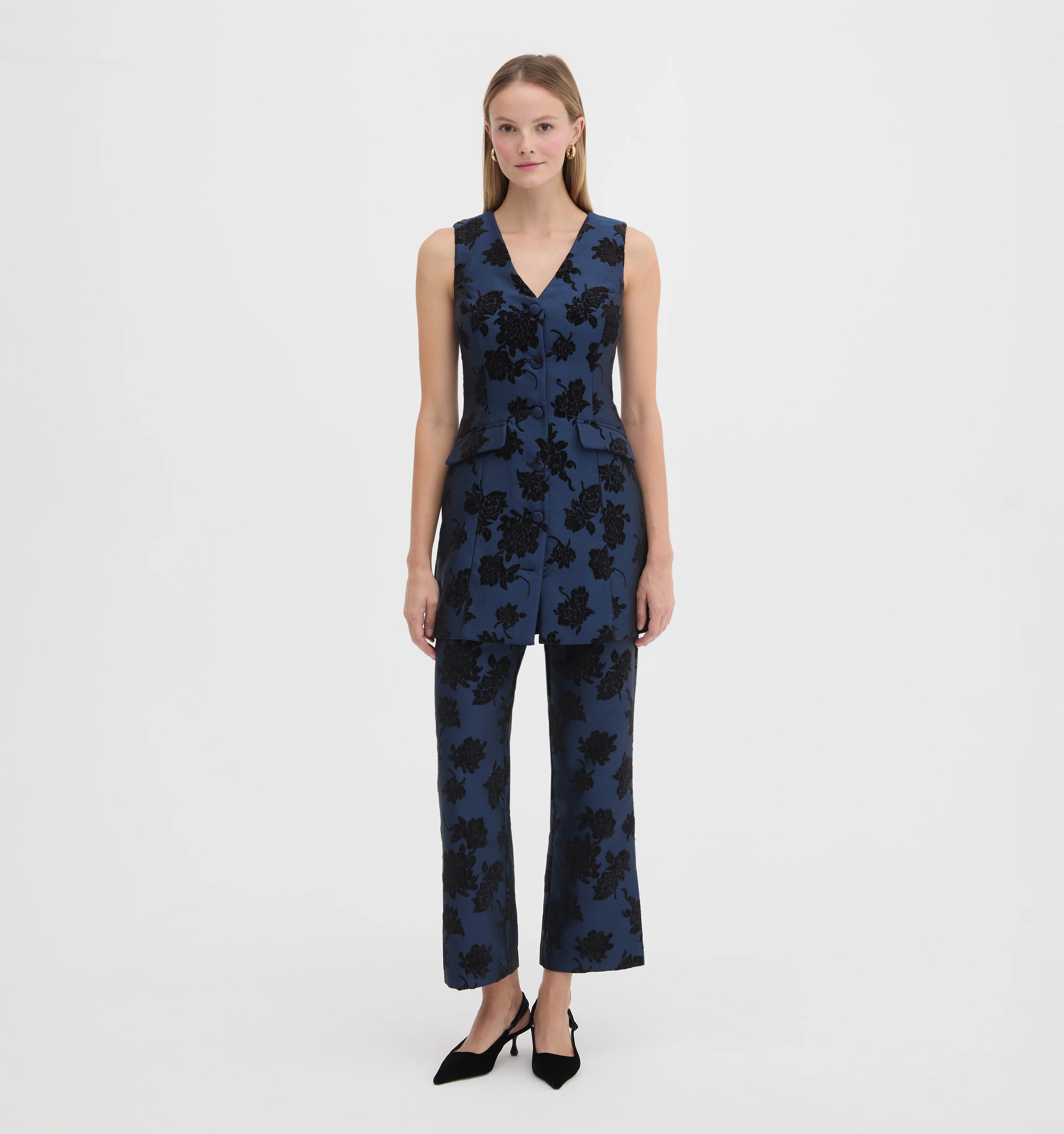 The Rio Dress - Twilight Flocked Brocade