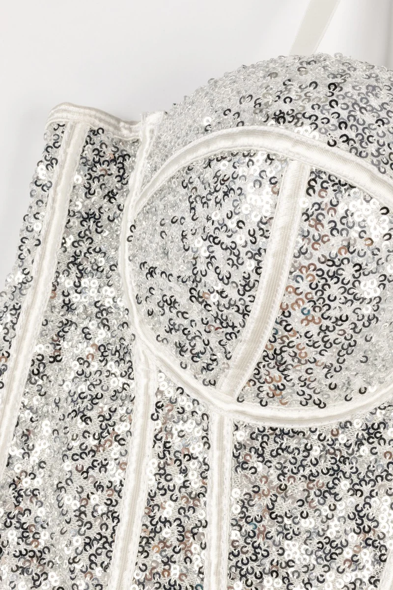 Sequin Bustier Sleeveless Top
