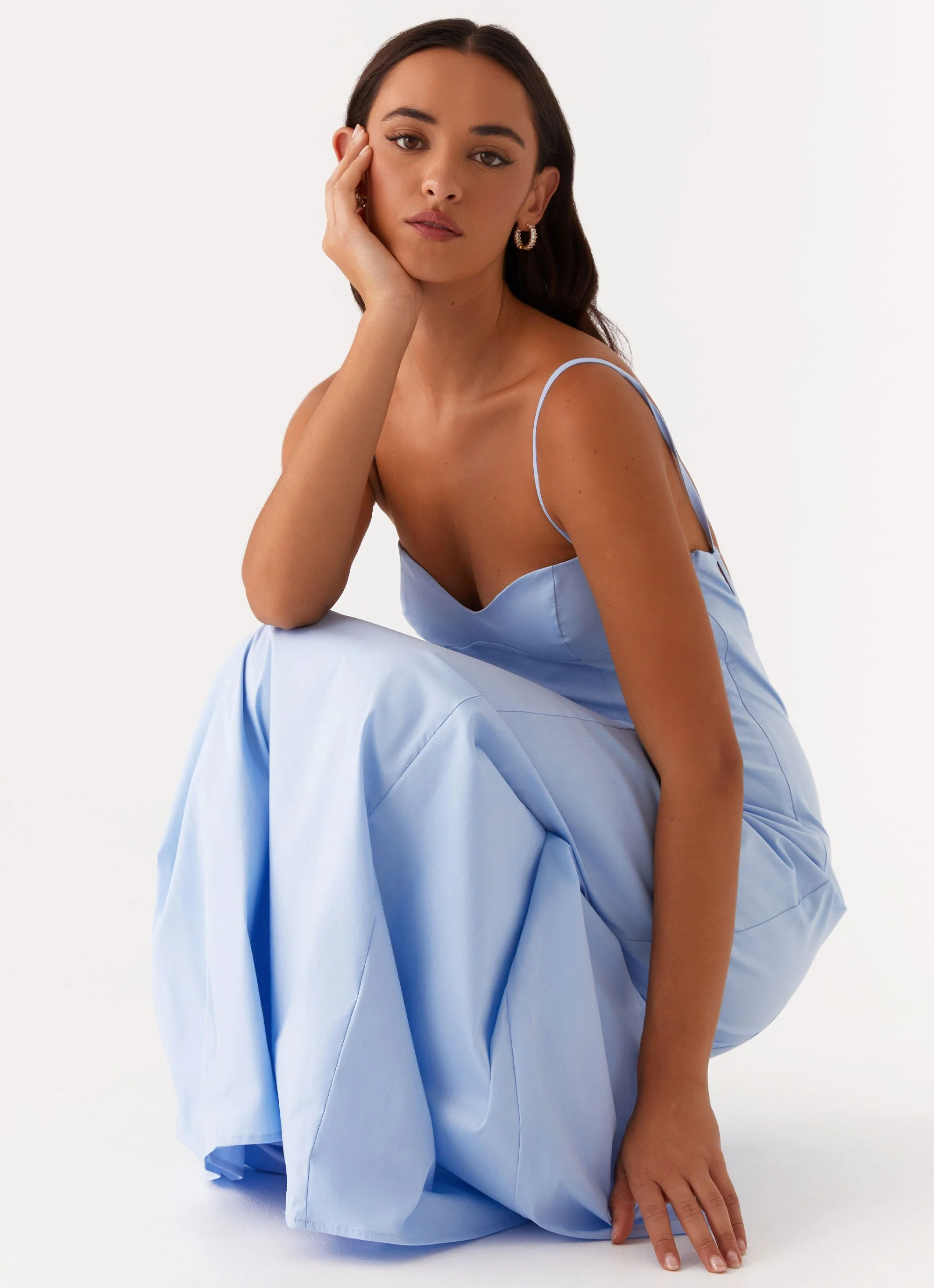 Clear As Day Maxi Dress - Blue - luluinthesky