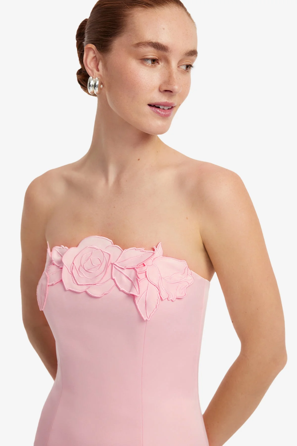 Rayna Appliqué Bustier Maxi Dress - Blush Pink