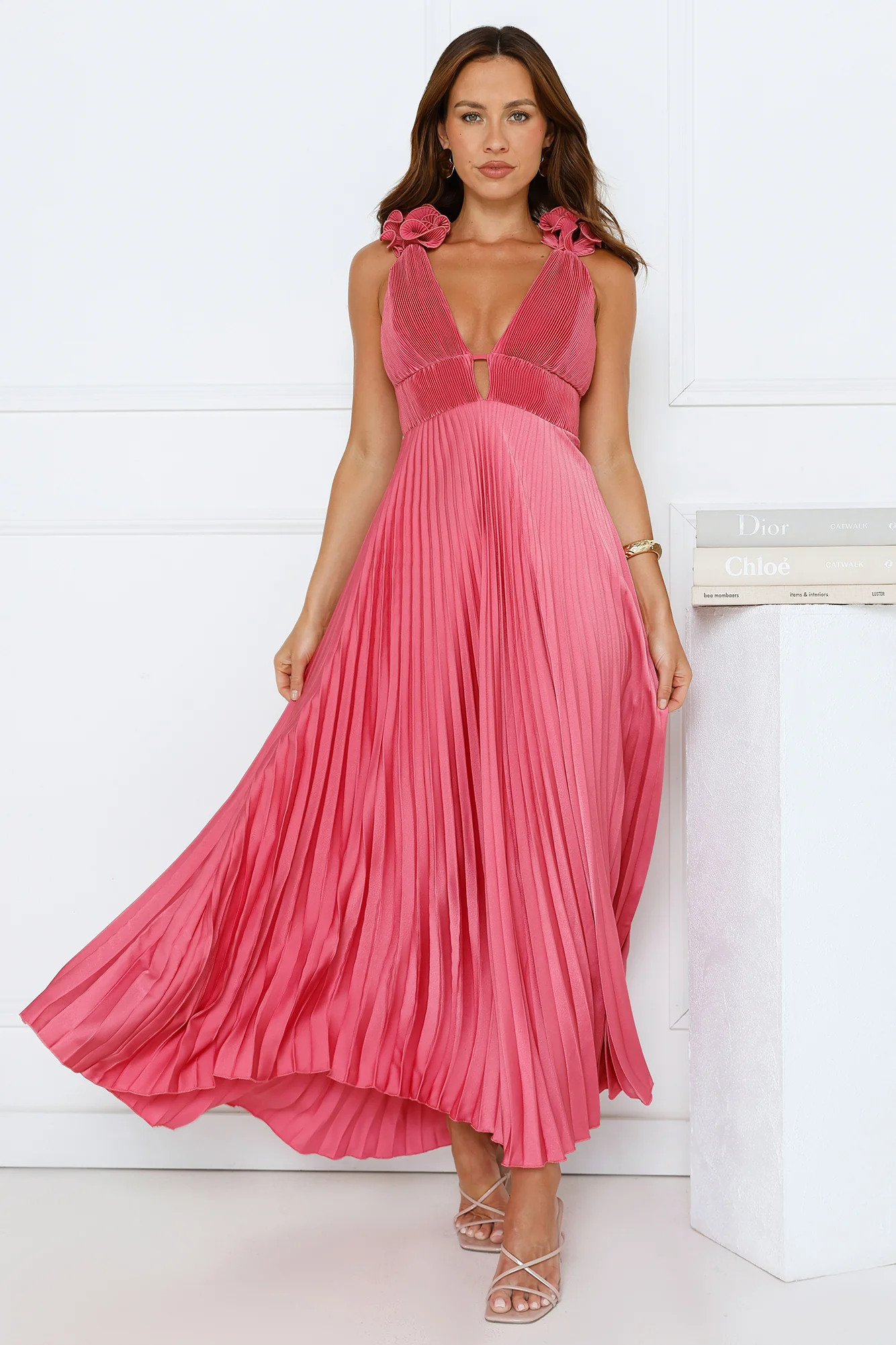 Special Like You Satin Maxi Dress Rose