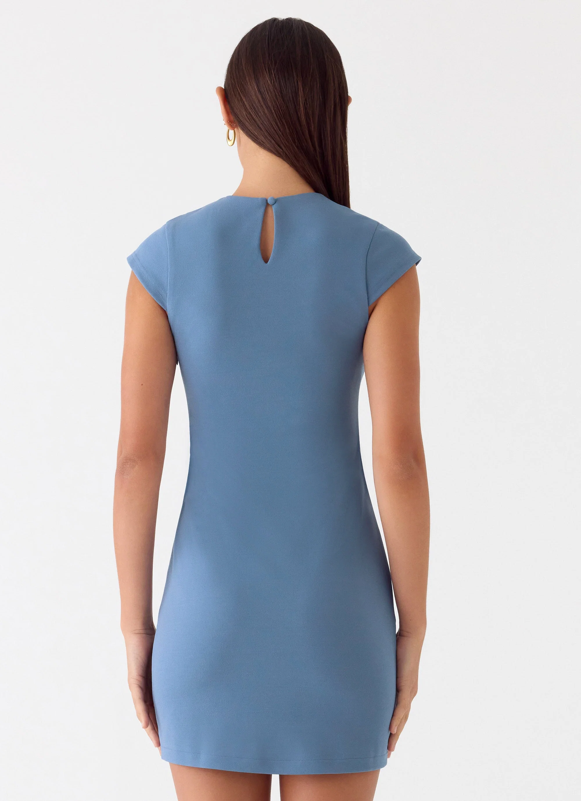 Sending Postcards Mini Dress - Coastal Blue