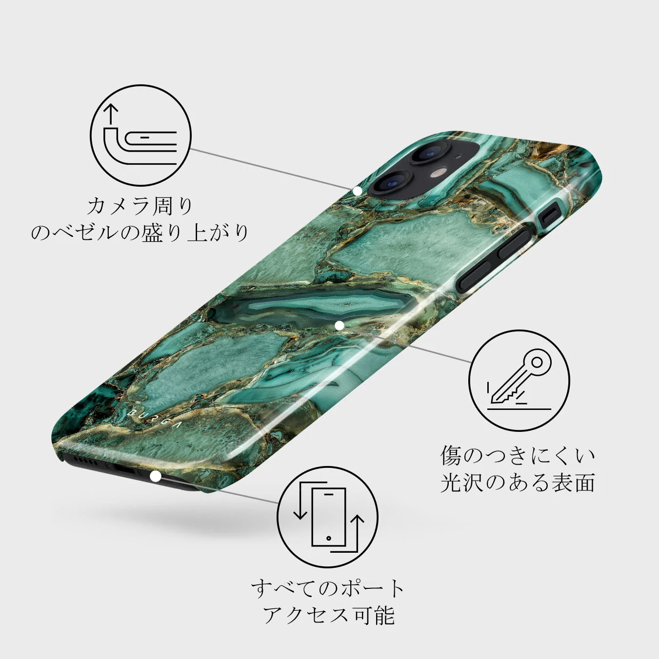 Ubud Jungle - Turquoise iPhone 12 ケース