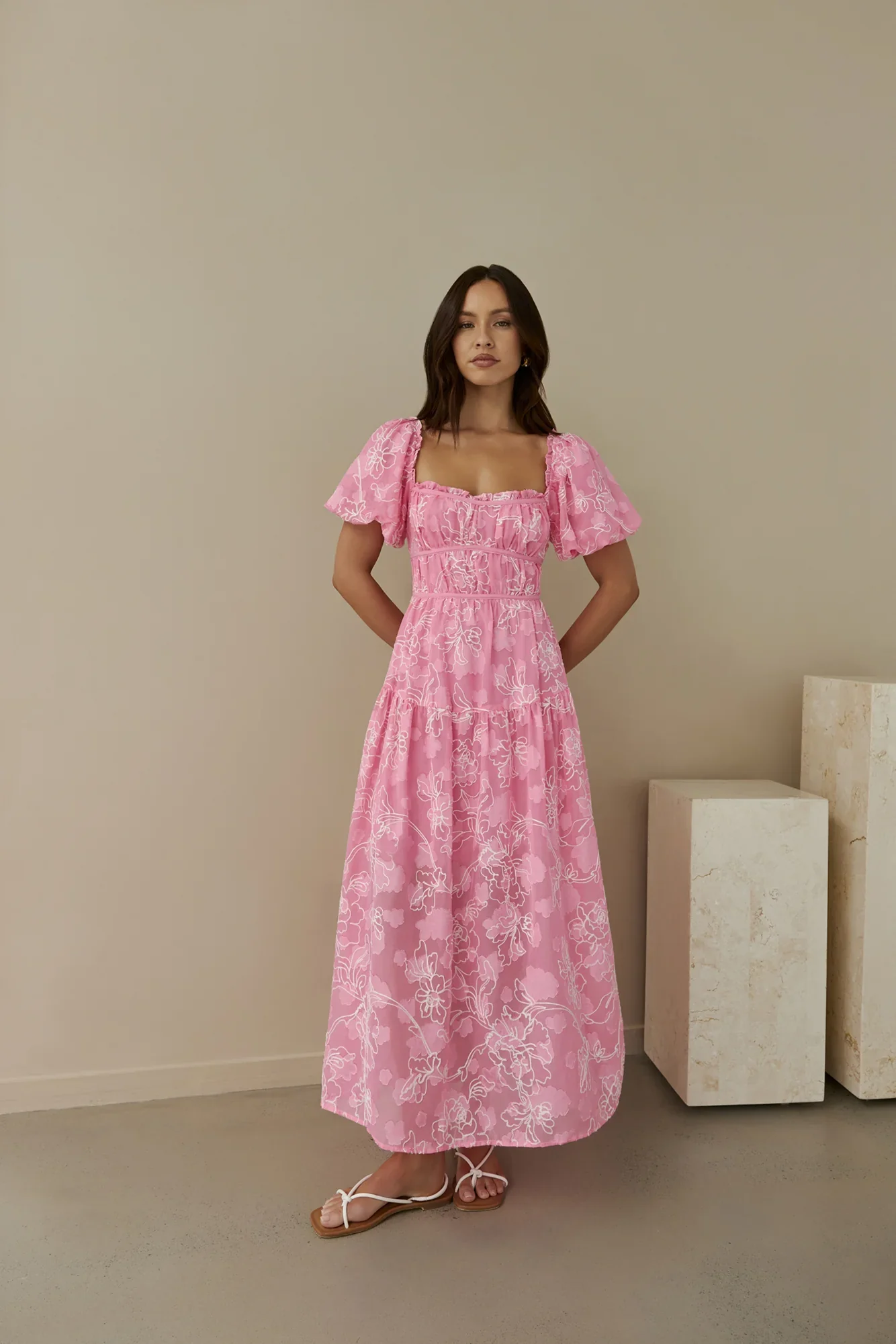 Step By Step Maxi Dress Pink - luluinthesky