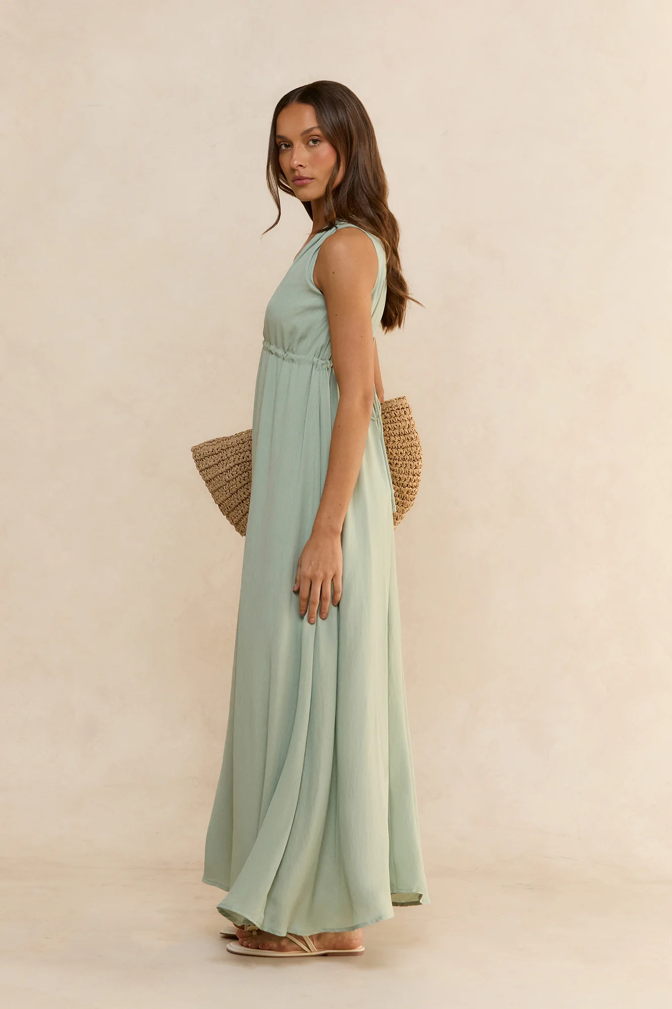 Safety Net Maxi Dress Sage