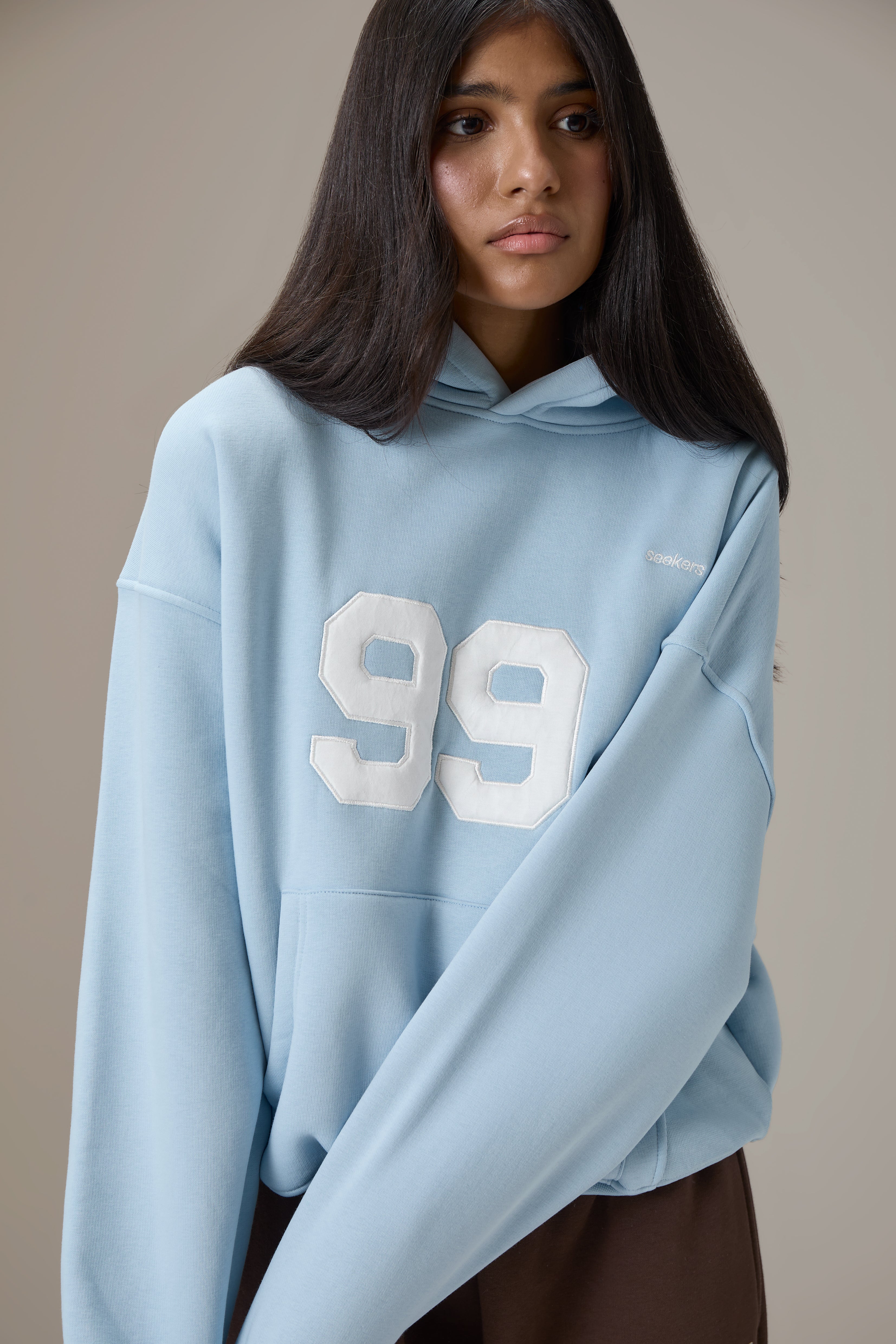 99 Hoodie in Powder Blue