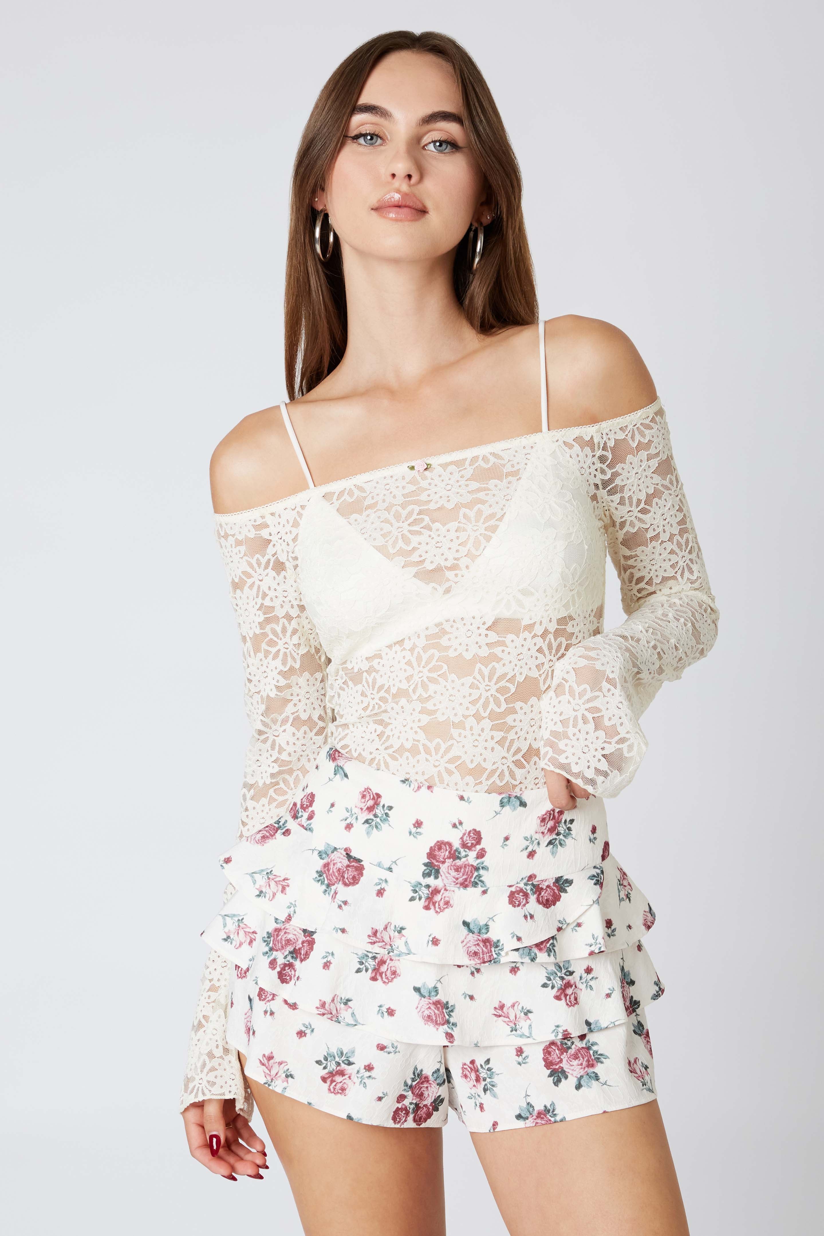 Ruffle Floral Skort