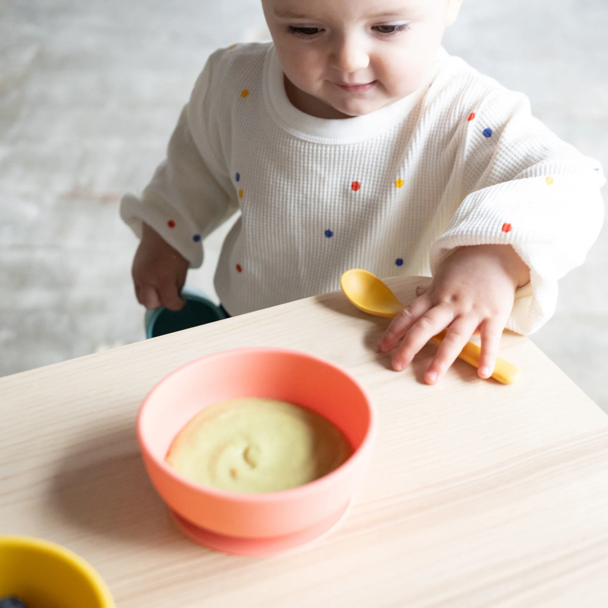Vogeelle Silicone Suction Baby Bowl Set - Coral / Mimosa