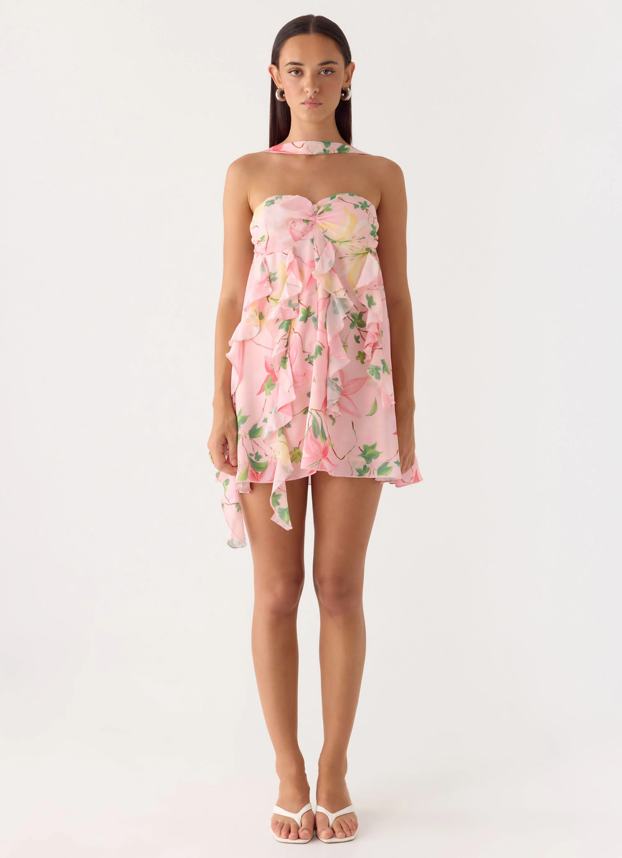 When You Look Mini Dress - Blooming Spring - luluinthesky
