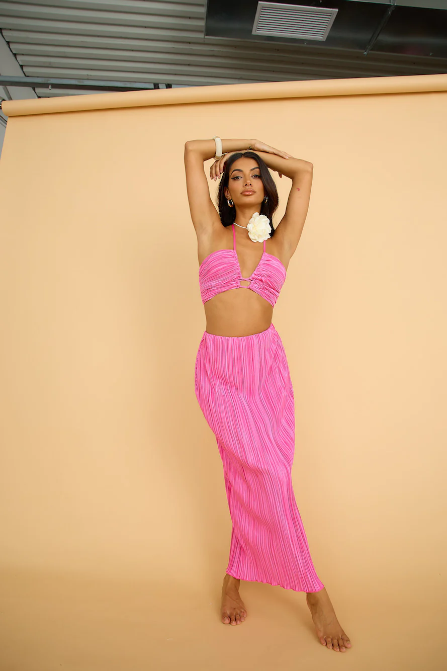 Surrender Yourself Maxi Skirt Pink
