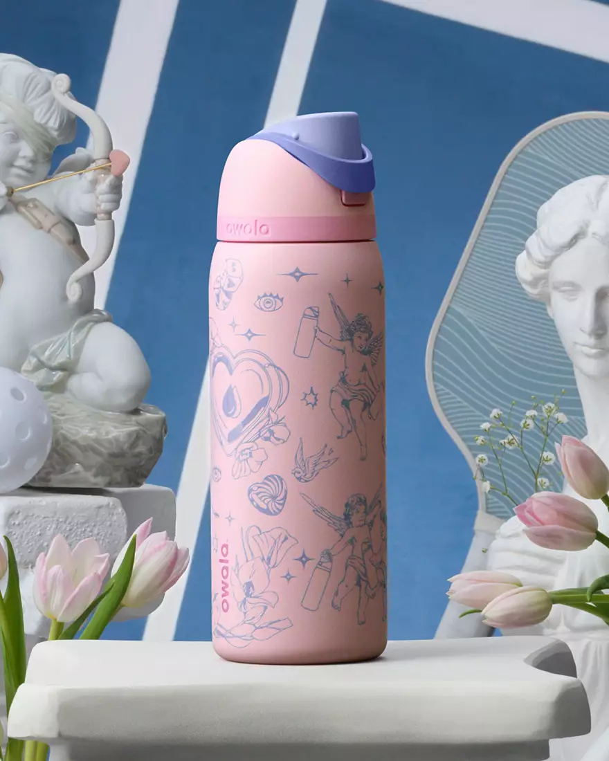 Owala 32 oz. FreeSip Stainless Steel Water Bottle Shot to the Heart - luluinthesky